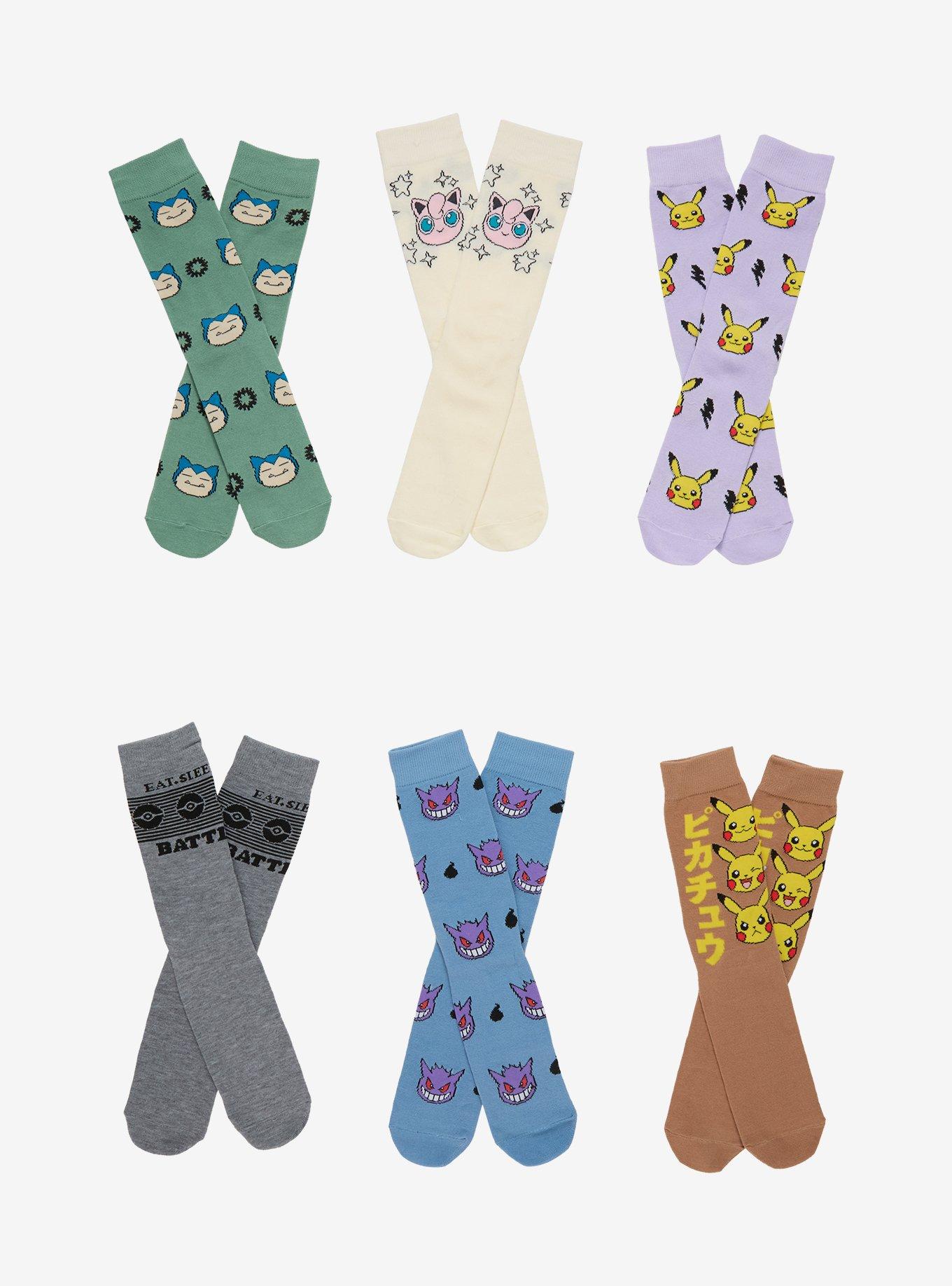 Pok&eacute;mon Icon Toss Crew Socks 6 Pair, , hi-res