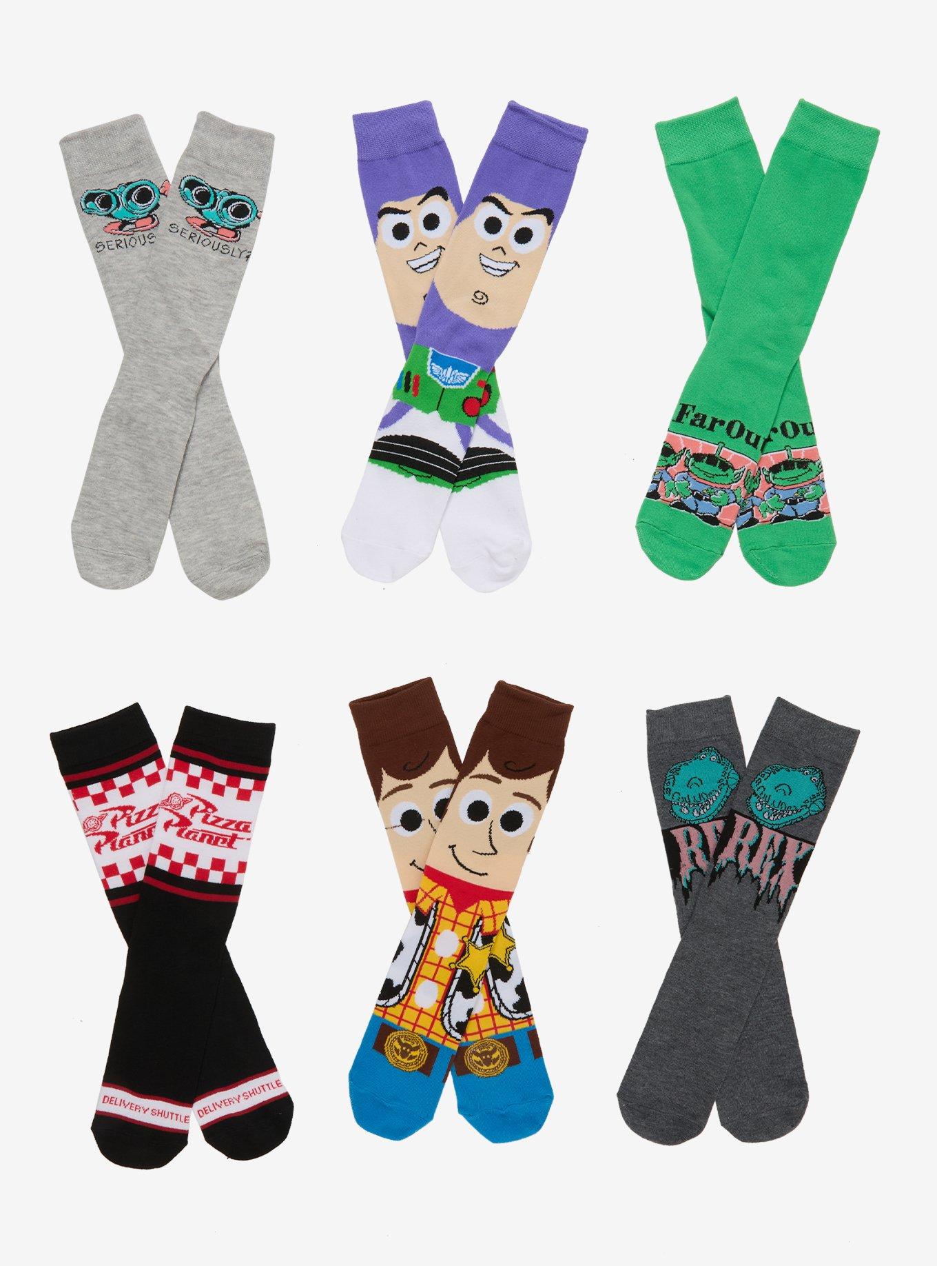 Disney Pixar Toy Story Character Crew Socks 6 Pair