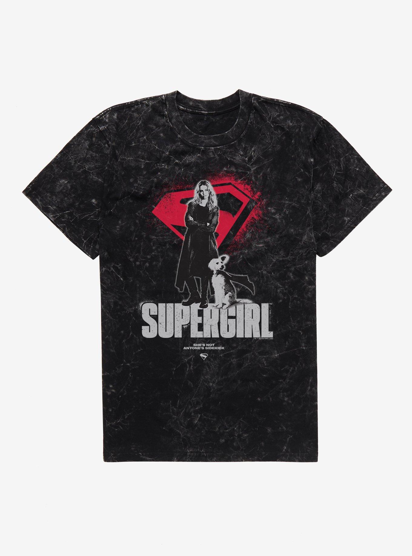 DC Supergirl & Krypto Not Anyone's Sidekick Mineral Wash T-Shirt, , hi-res