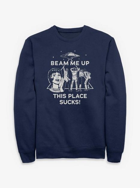 Stranger Things Beam Me Up Sweatshirt - BLUE | BoxLunch