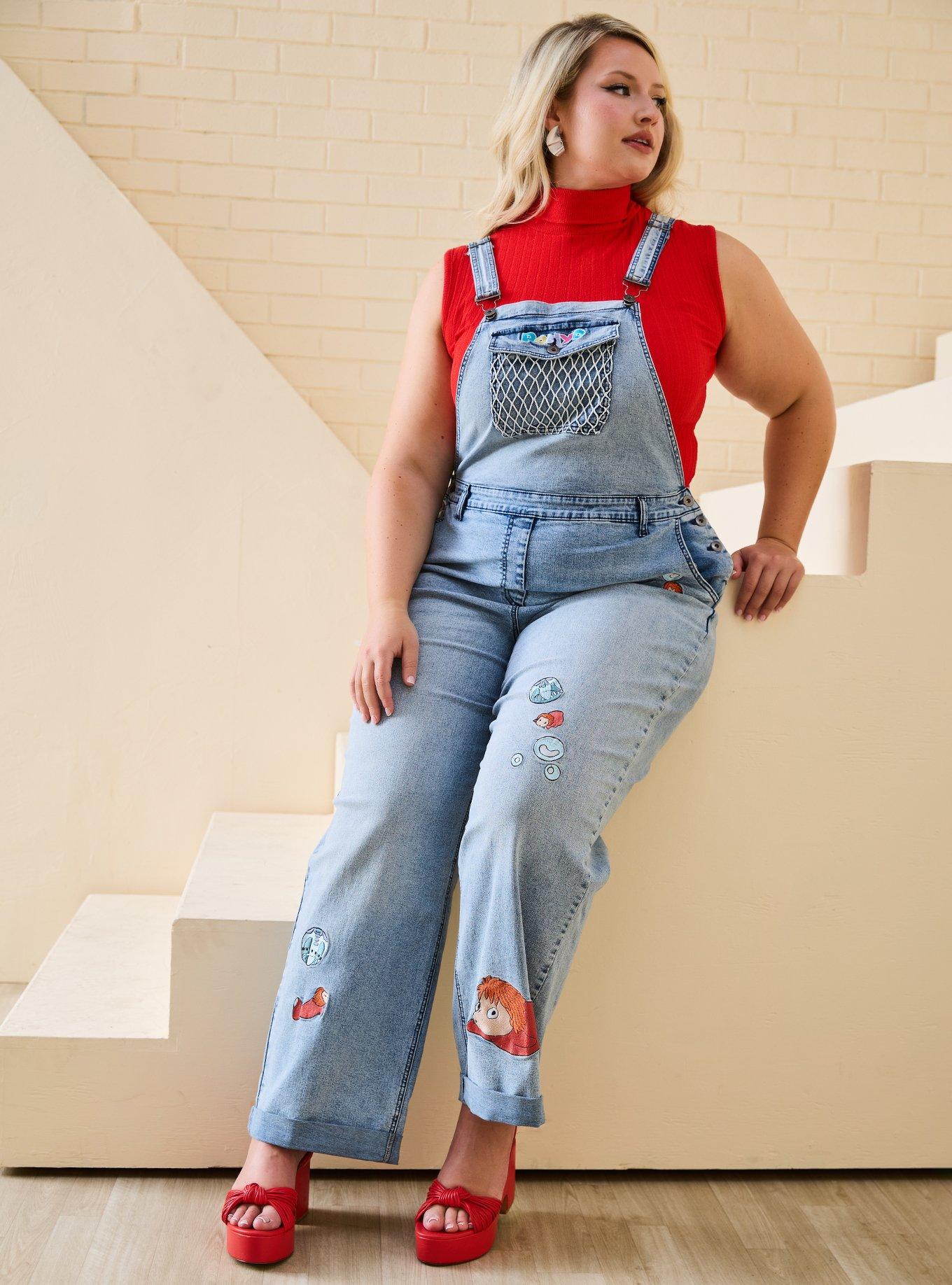 Studio Ghibli&reg; Ponyo Summer Women's Plus Size Denim Overalls, , hi-res