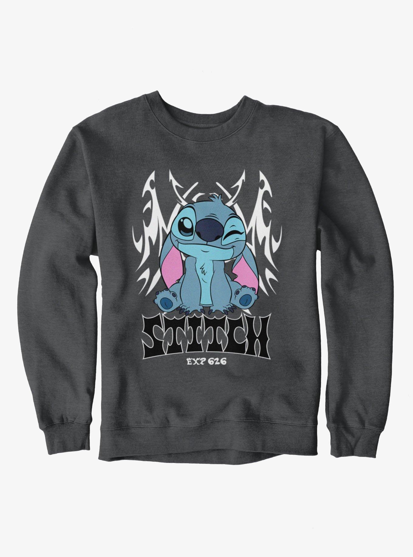 Disney Lilo & Stitch Stitch Tribal Goth Sweatshirt, , hi-res