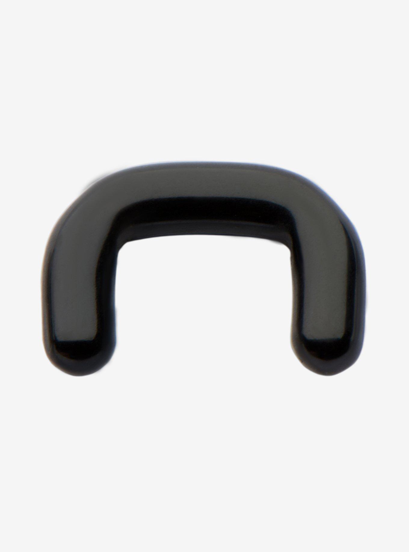 10G Steel Black Septum Staple, , hi-res