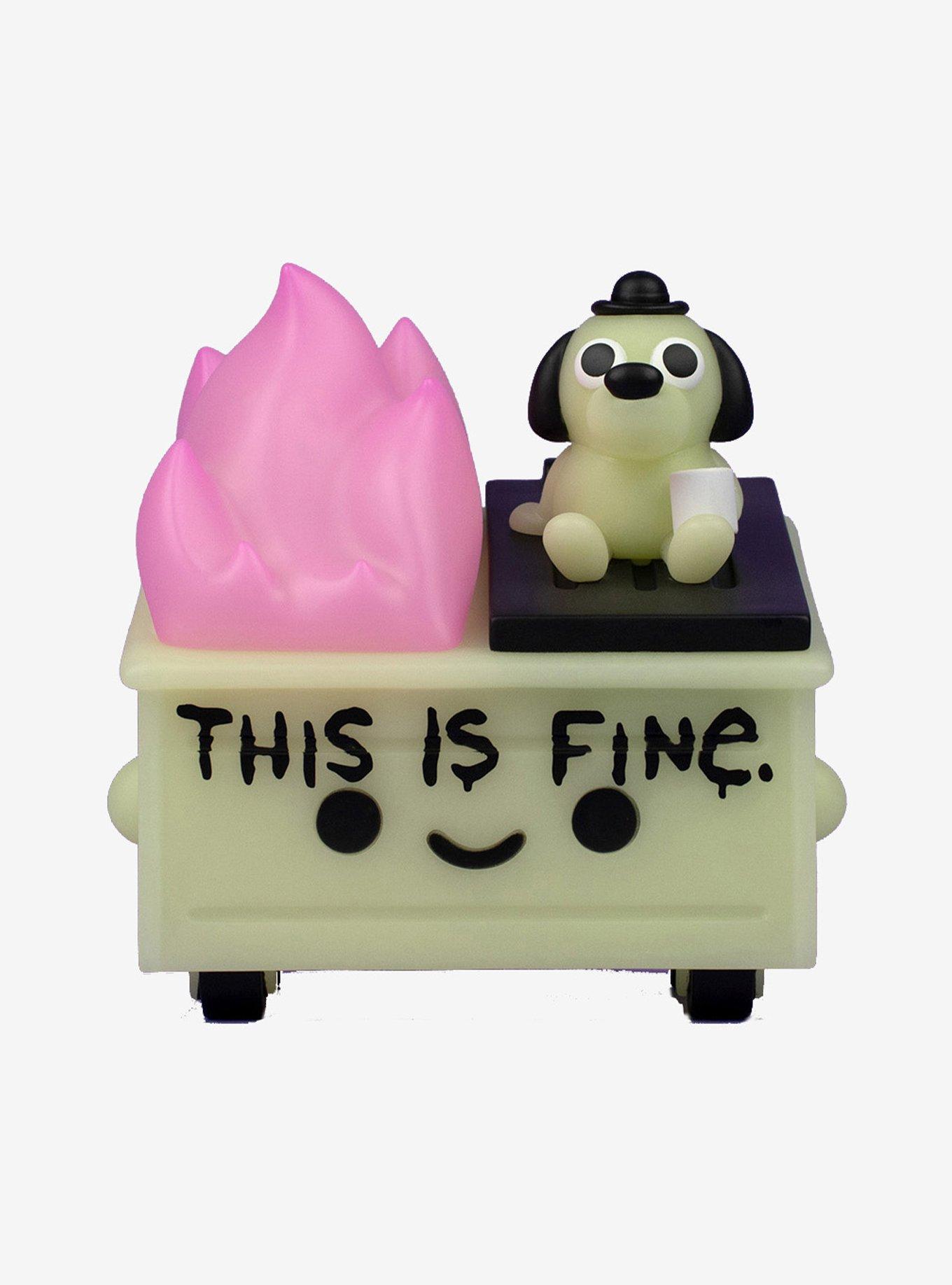 Dumpster Fire This Is Fine Glow-in-the-Dark Vinyl Figure, , hi-res