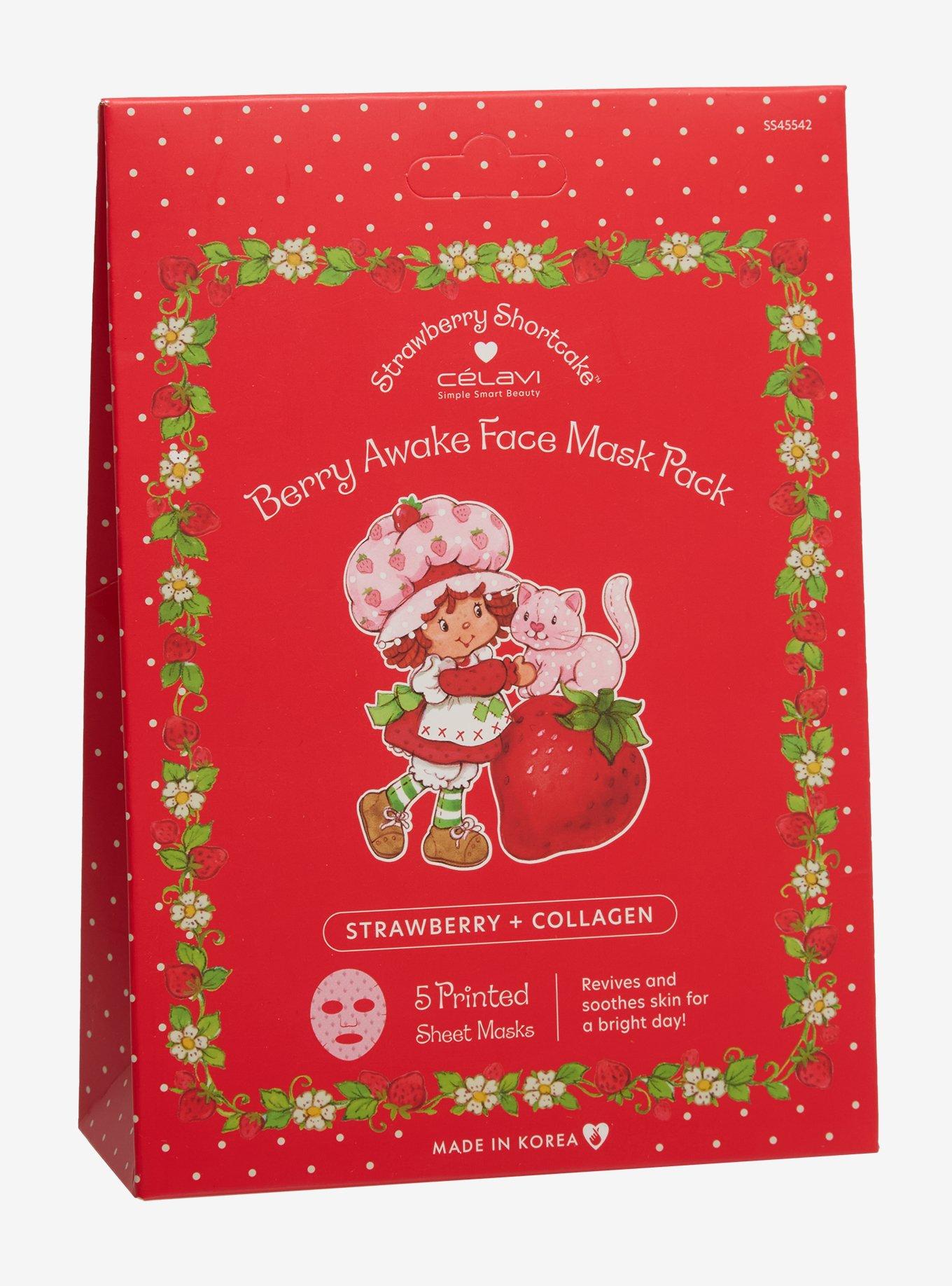 C&eacute;lavi Strawberry Shortcake Berry Awake Face Sheet Mask Set, , hi-res