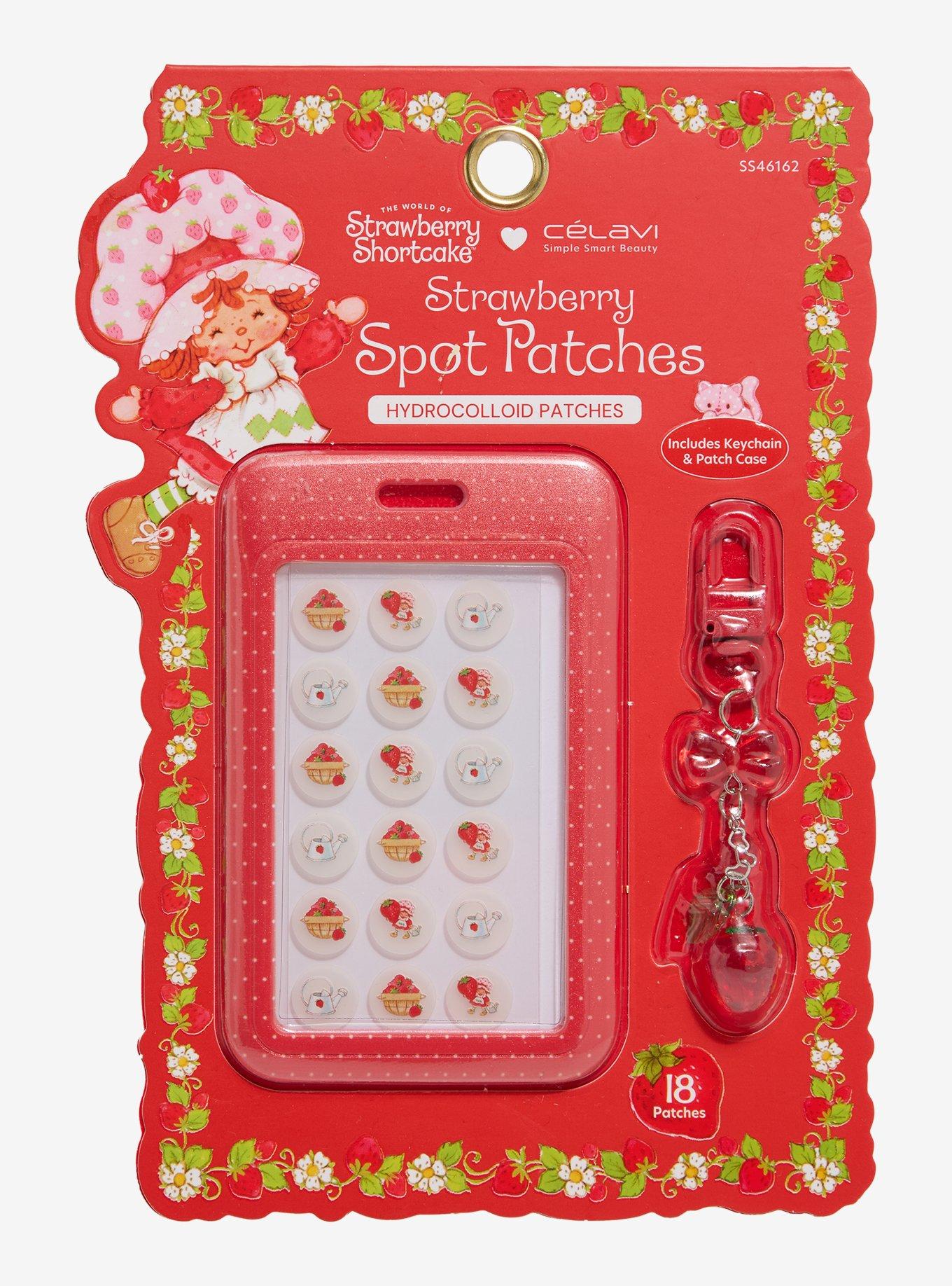C&eacute;lavi Strawberry Shortcake Hydrocolloid Blemish Patch Holder & Key Chain Set, , hi-res