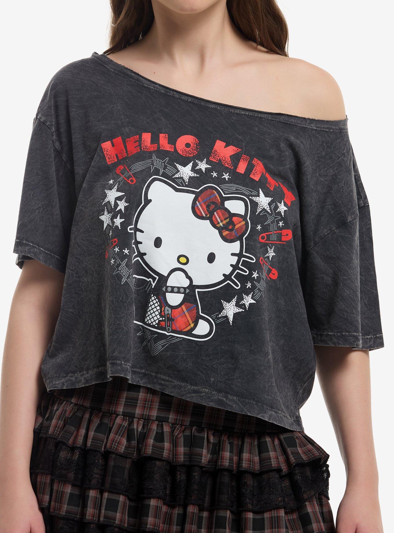 Hello Kitty Punk Girls Off-Shoulder T-Shirt, , hi-res