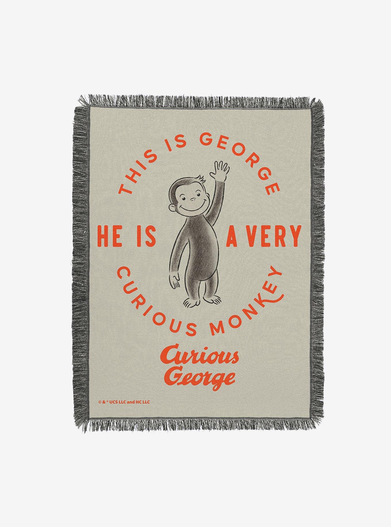 Curious George Very Curious Monkey Tapestry Throw Blanket, , hi-res