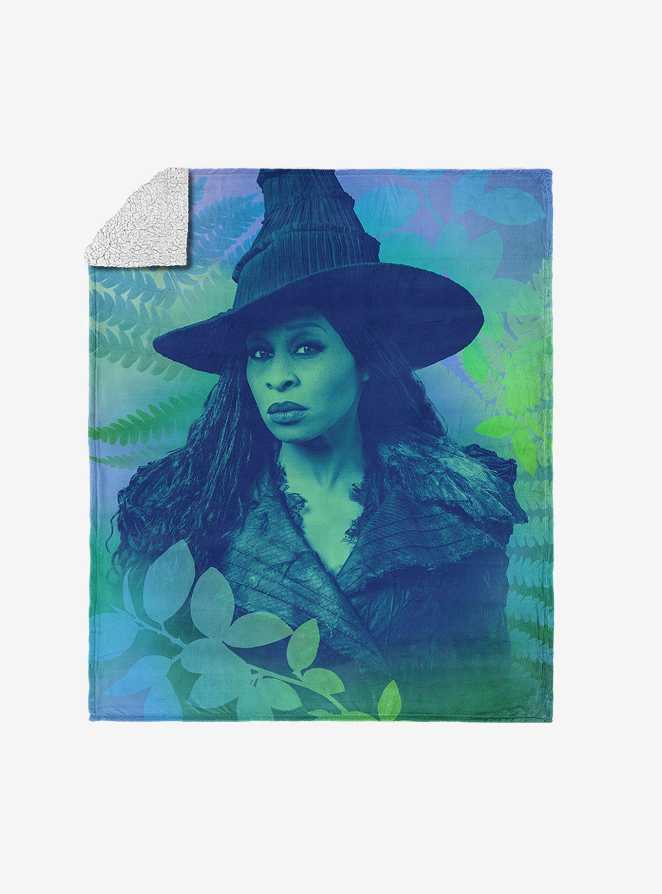 Wicked: For Good Greenery Silk Touch Sherpa Throw Blanket, , hi-res
