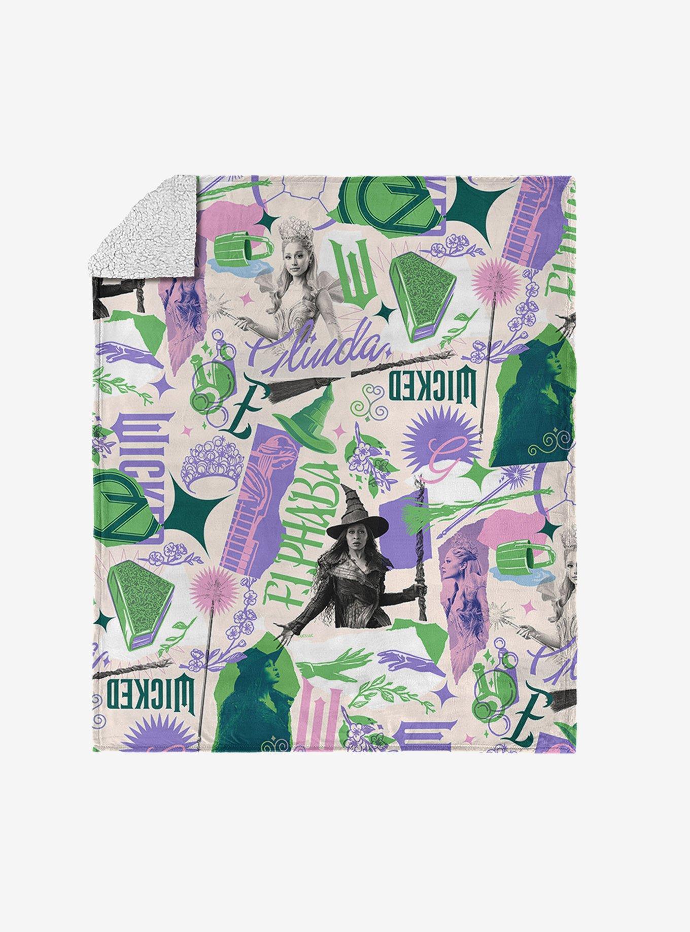 Wicked: For Good Silk Touch Sherpa Throw Blanket, , hi-res