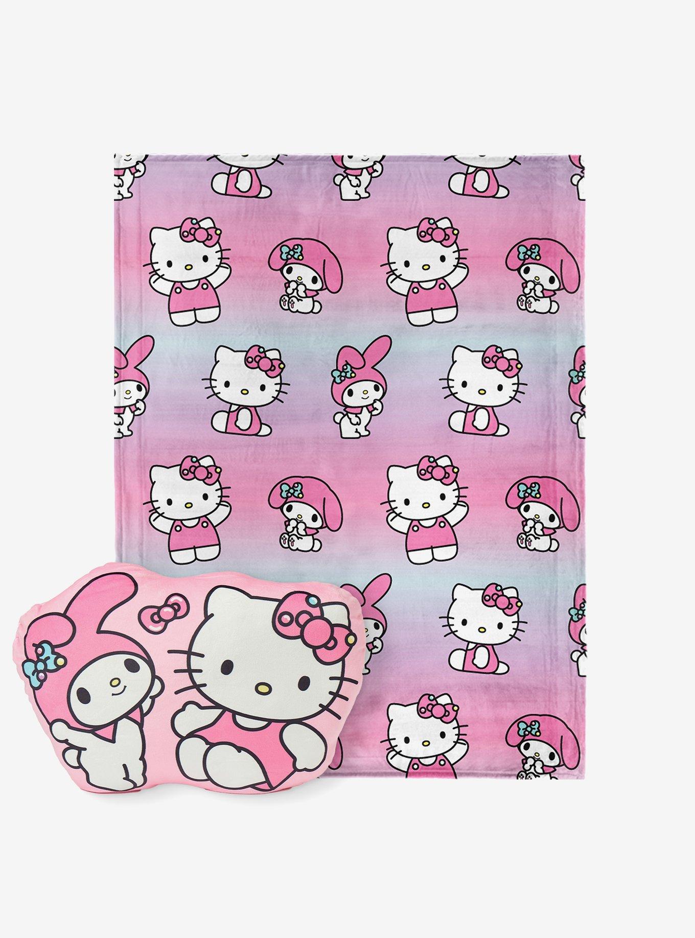 Hello Kitty Hello Bun Silk Touch Throw Blanket and Cloud Pal Set, , hi-res