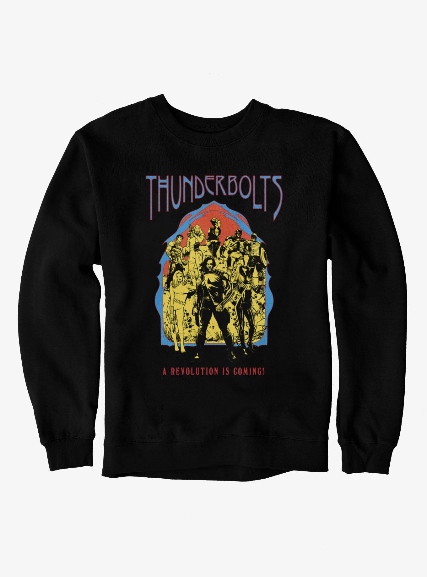 Marvel Retro Thunderbolts* Comic Revolution Is Coming Sweatshirt BoxLunch Exclusive, , hi-res