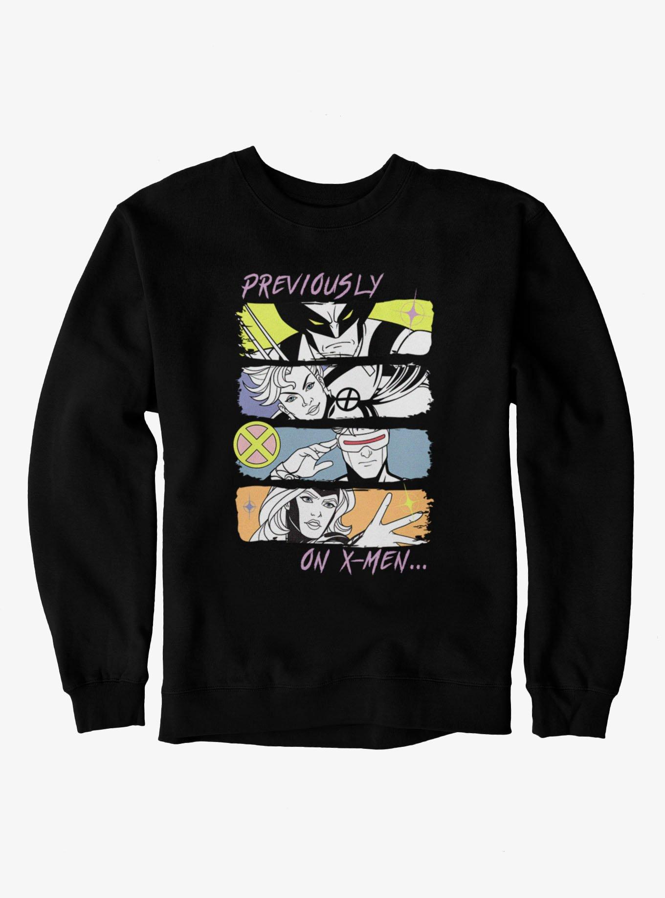 Marvel X-Men '97 Previously On X-Men Sweatshirt BoxLunch Exclusive, , hi-res