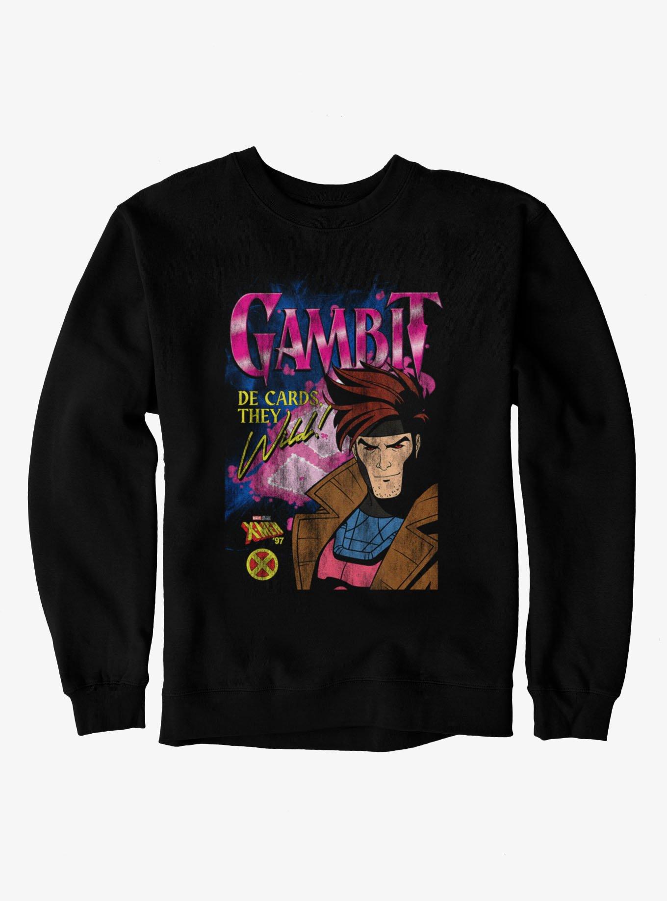 Marvel X-Men '97 Gambit Cards They Wild Sweatshirt BoxLunch Exclusive