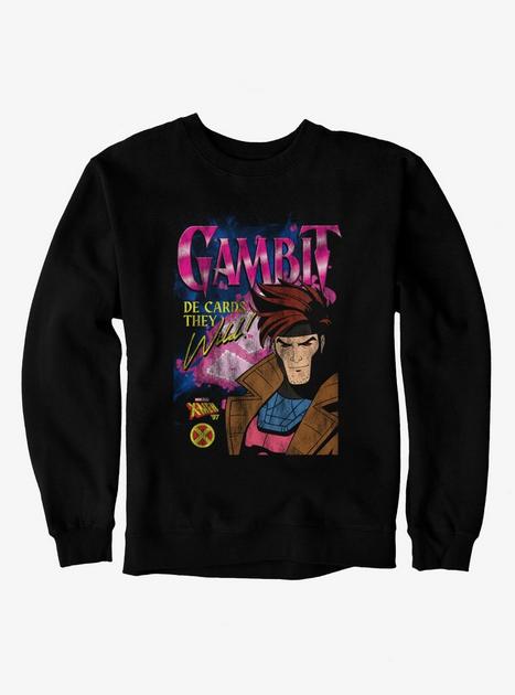 Marvel X-Men '97 Gambit Cards They Wild Sweatshirt BoxLunch Exclusive ...