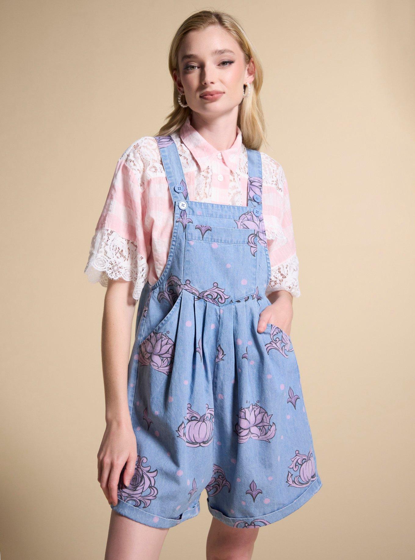 Her Universe Disney Princess Icons Allover Print Short Overalls Her Universe Exclusive, , hi-res