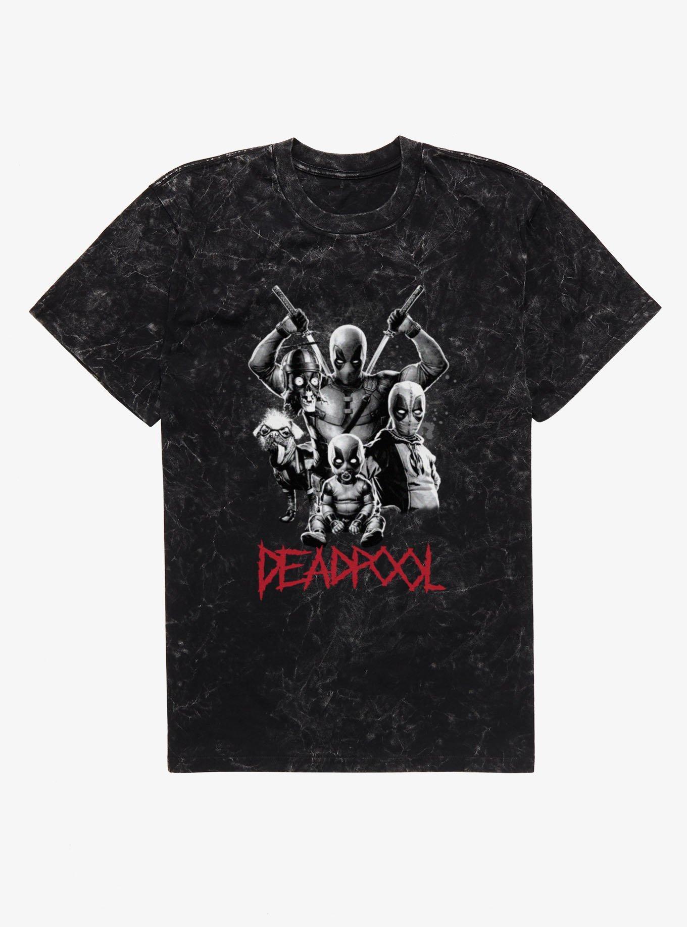 Marvel Deadpool Deadpools Collage Mineral Wash T-Shirt BoxLunch Exclusive, , hi-res