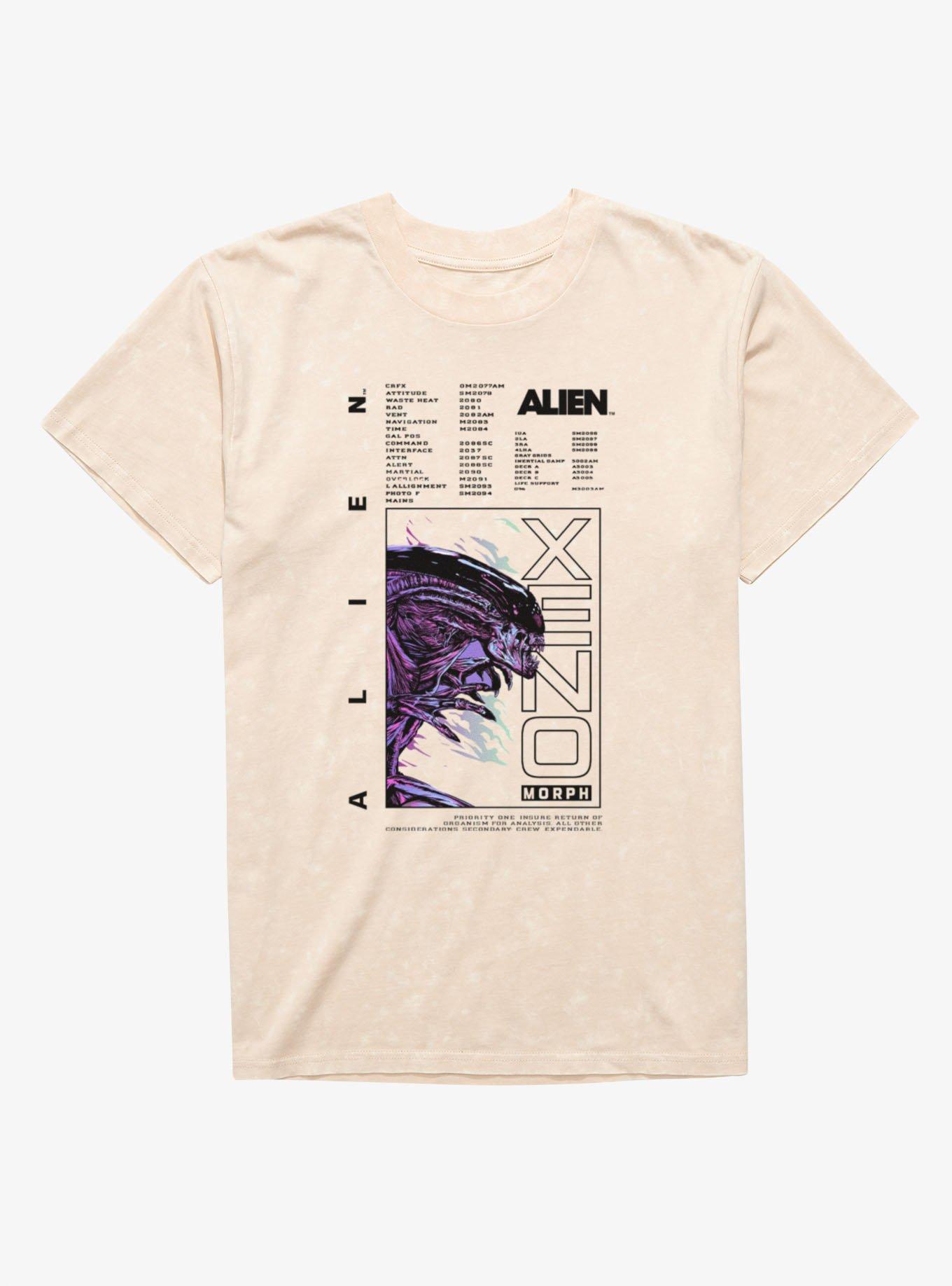 Alien Xenomorph Scan Mineral Wash T-Shirt, , hi-res