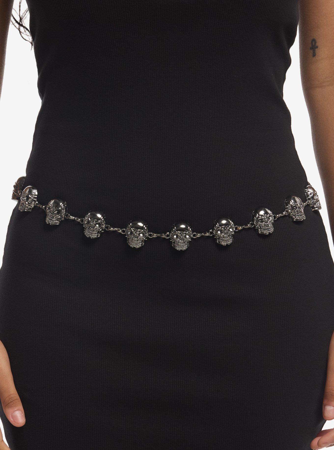 Skull Chain Belt, , hi-res