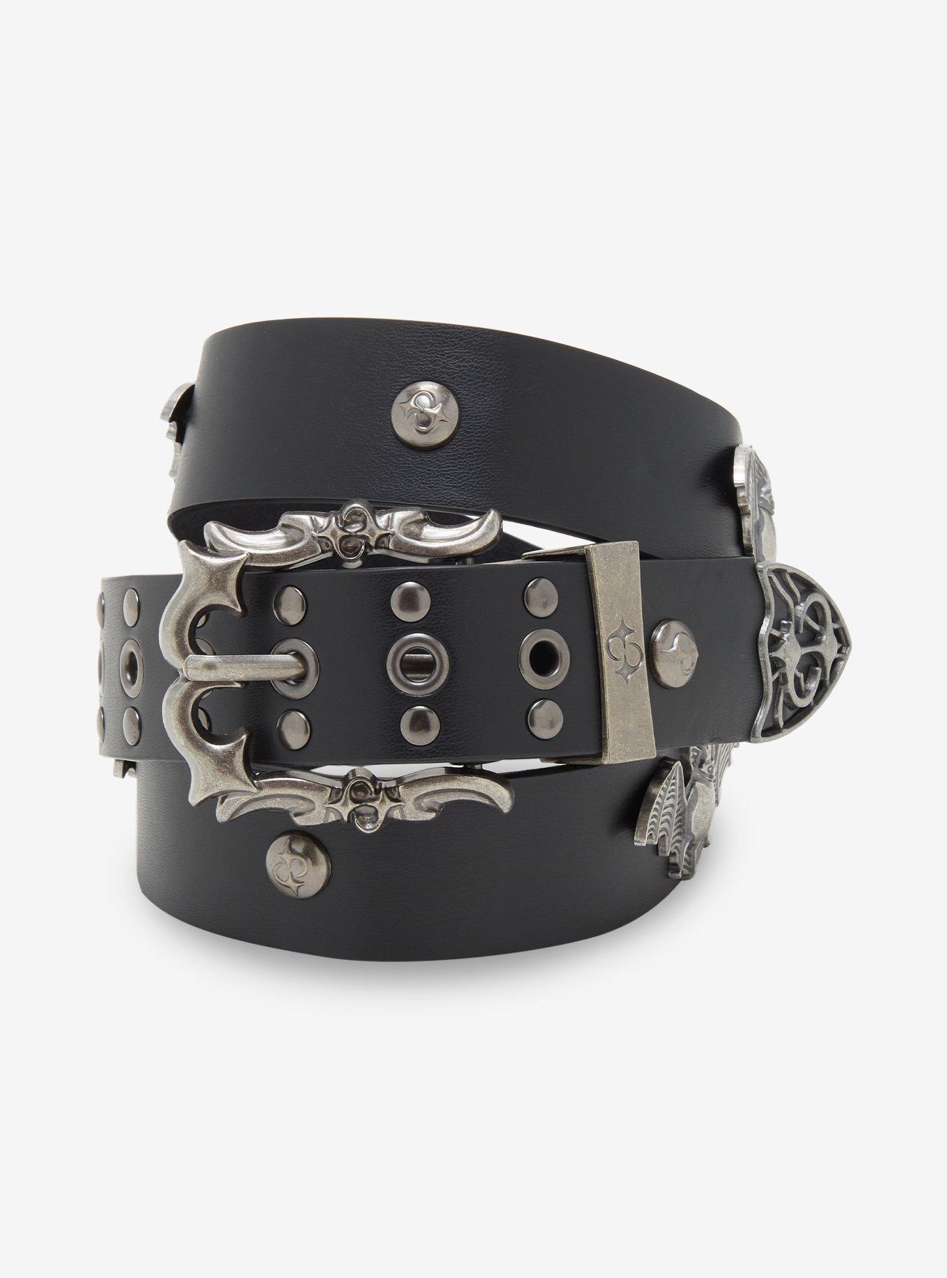Black Bat Stud Grommet Belt | Hot Topic