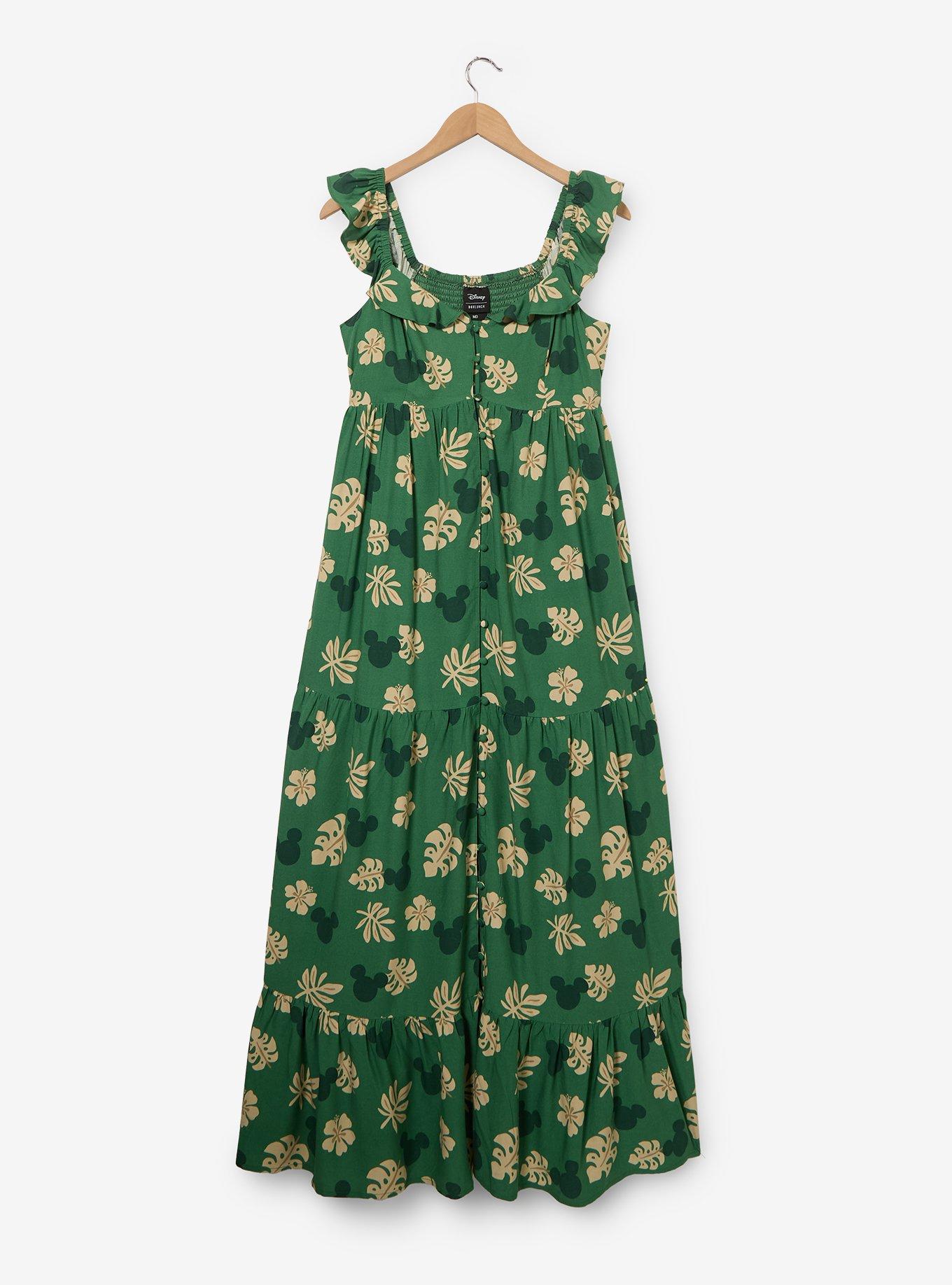 Disney Mickey Mouse Tropical Allover Print Maxi Dress - BoxLunch Exclusive, , hi-res