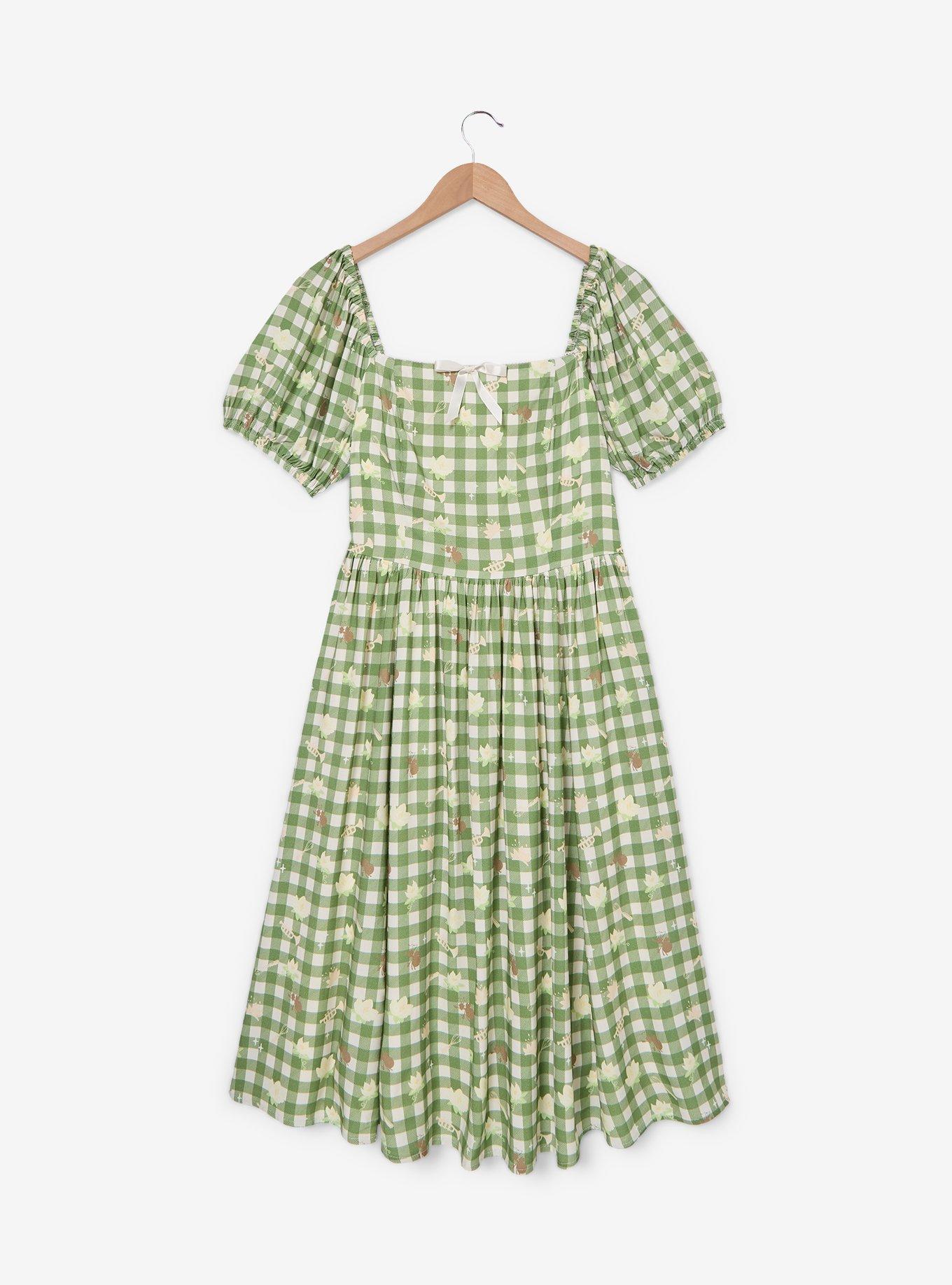Disney The Princess and the Frog Icons Gingham Midi Dress &mdash; BoxLunch Exclusive, , hi-res