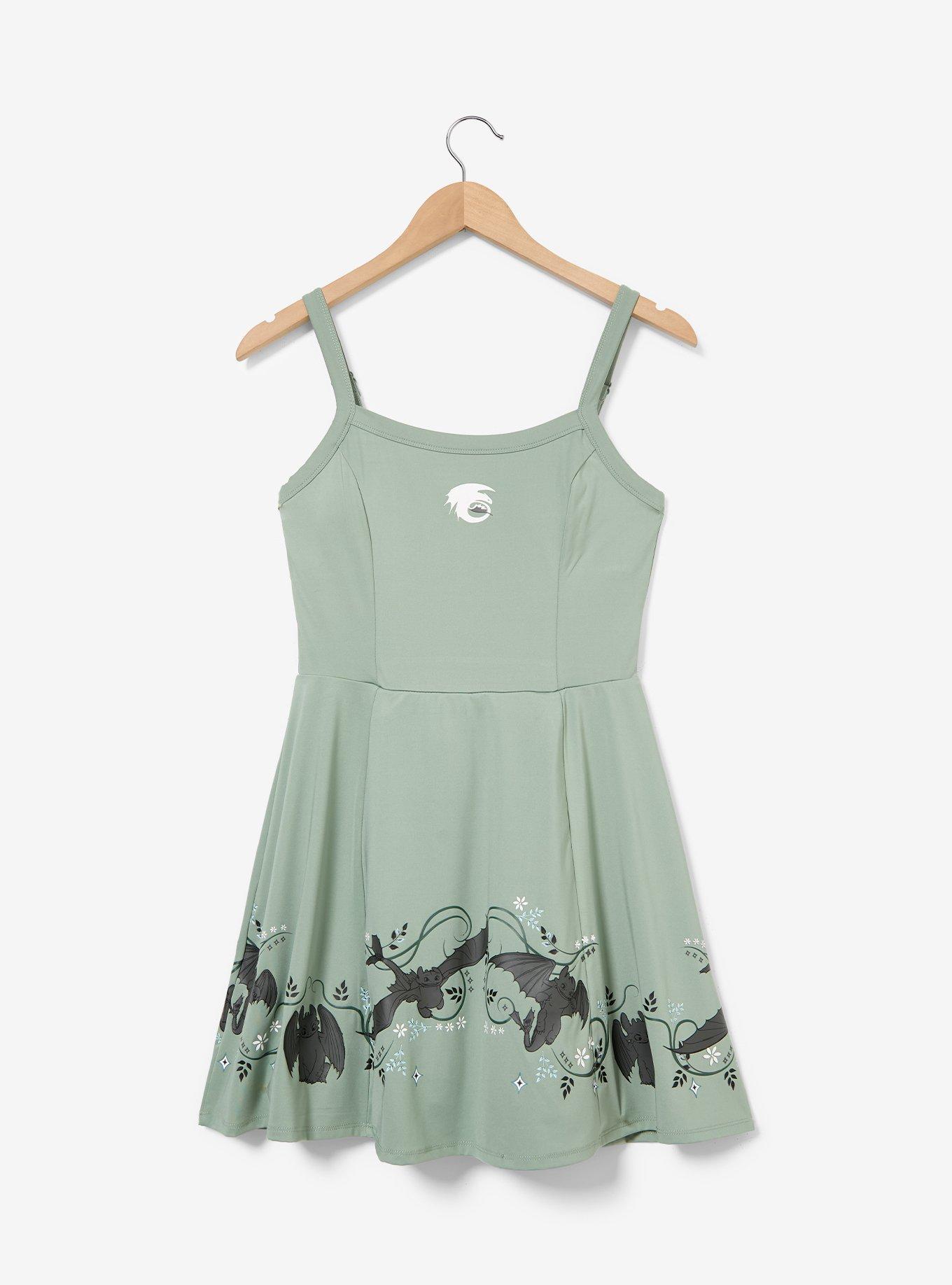 DreamWorks How To Train Your Dragon Toothless Floral Active Dress - BoxLunch Exclusive, , hi-res