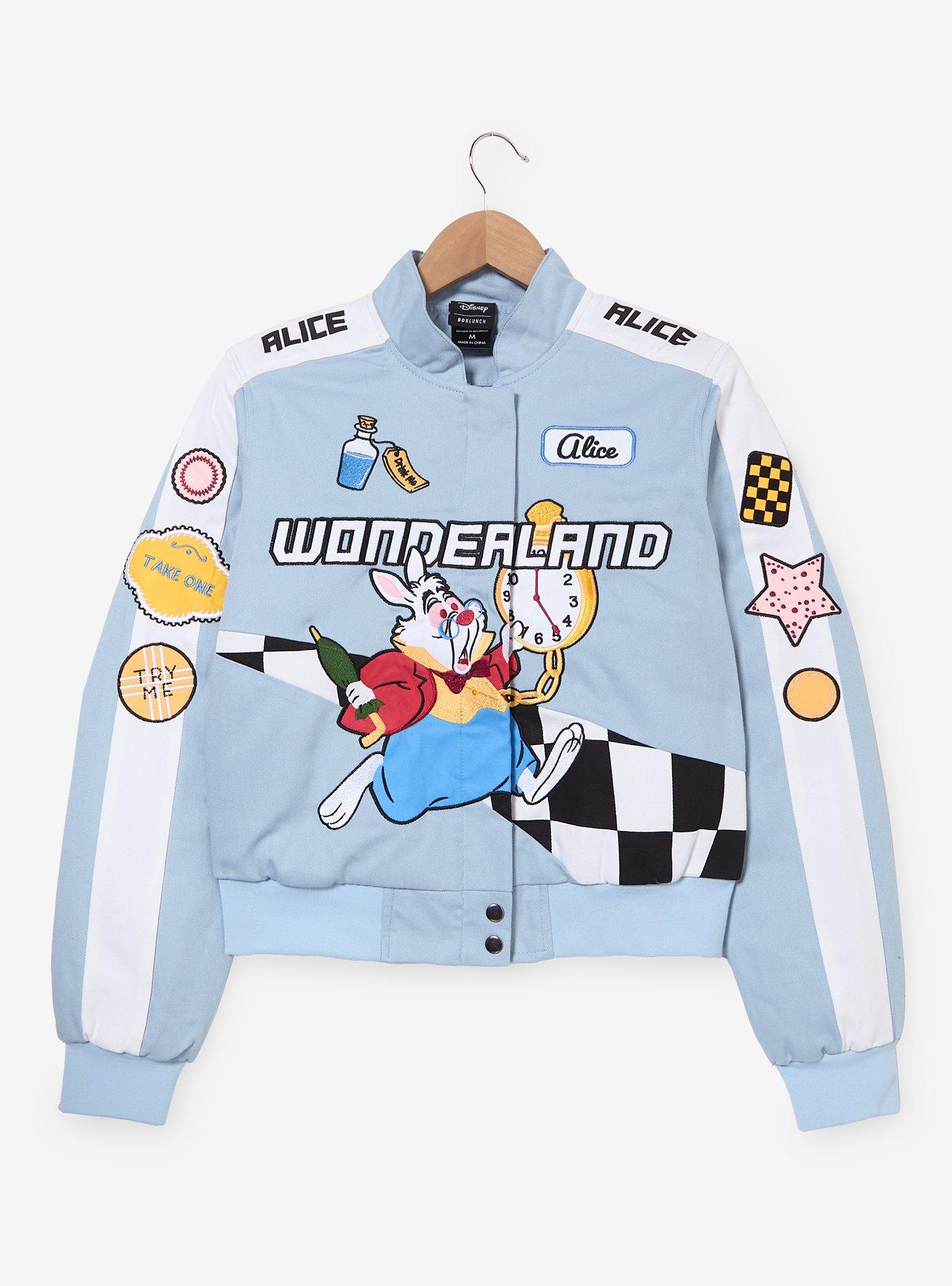 Disney Alice in Wonderland Icons Women's Cropped Moto Jacket - BoxLunch Exclusive, , hi-res