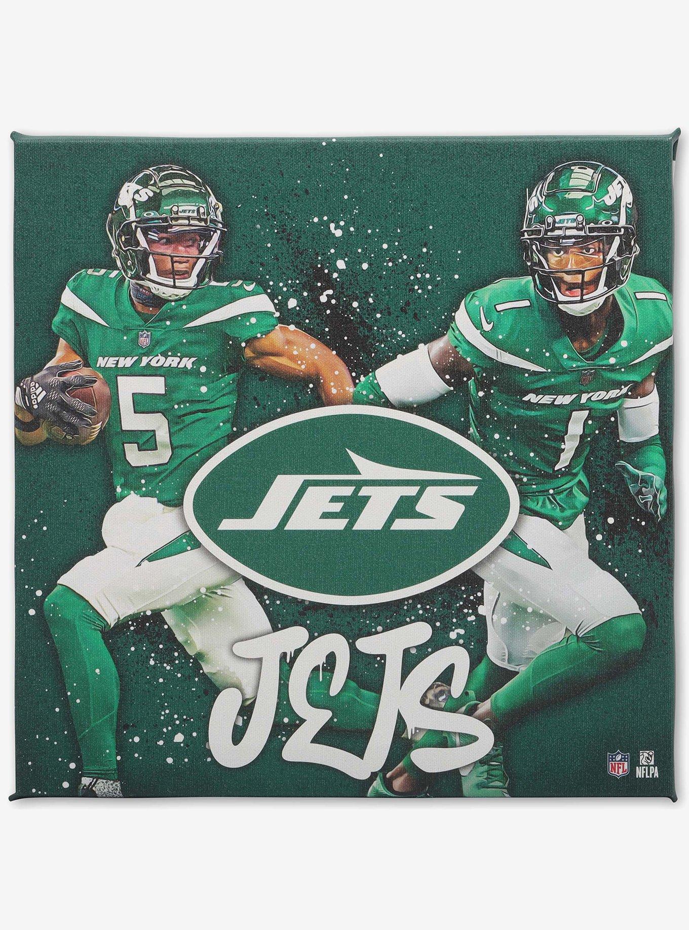 NFL New York Jets Garrett Wilson & Sauce Gardner Painterly Splash Canvas Wall Decor