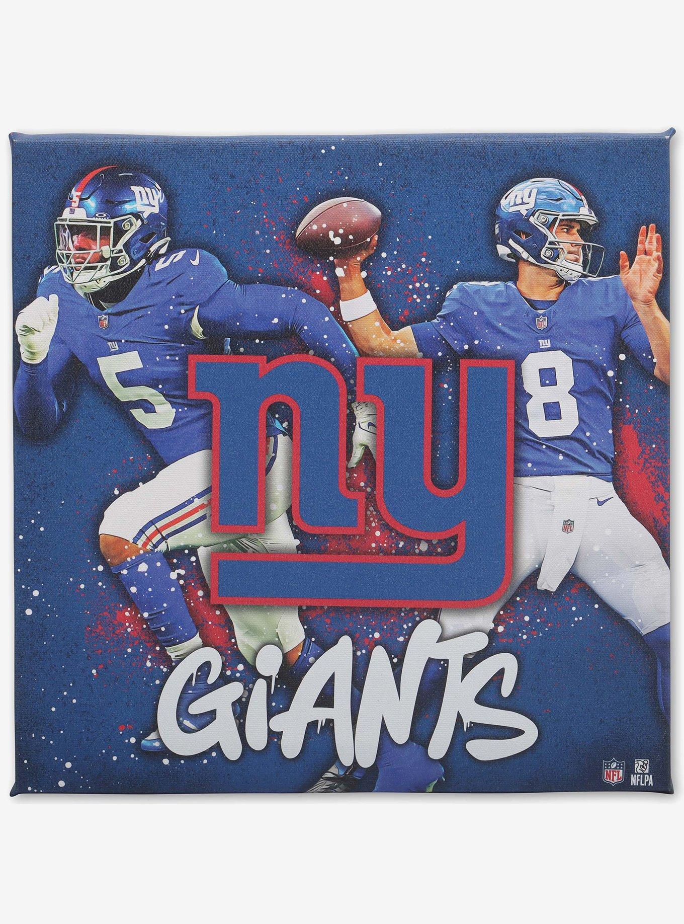NFL New York Giants Kayvon Thibodeaux & Daniel Jones Painterly Splash Canvas Wall Decor, , hi-res
