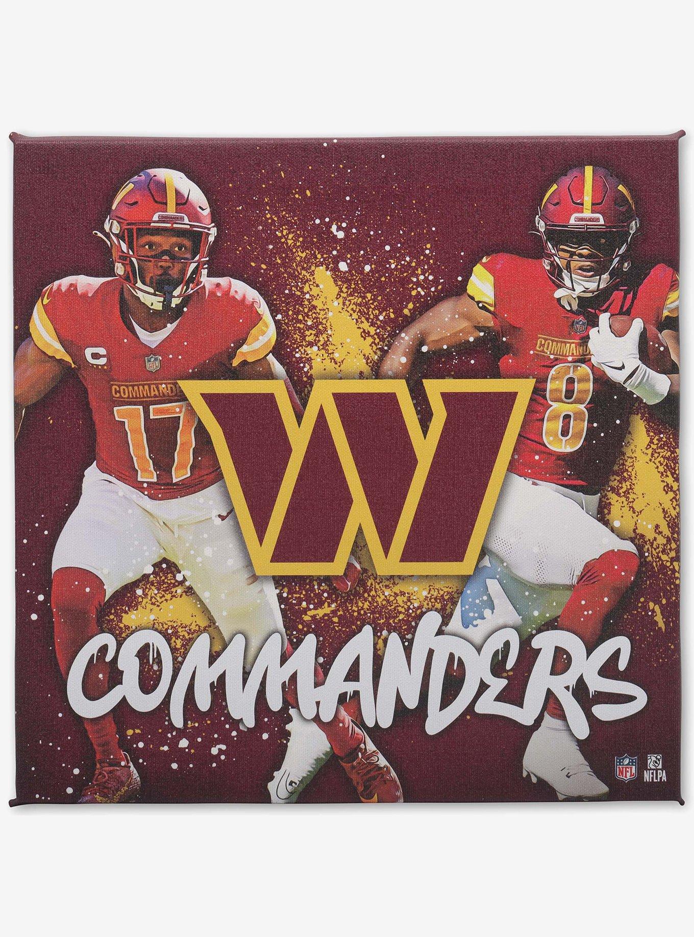 NFL Washington Commanders Terry McLaurin & Brian Robinson Jr. Painterly Splash Canvas Wall Decor