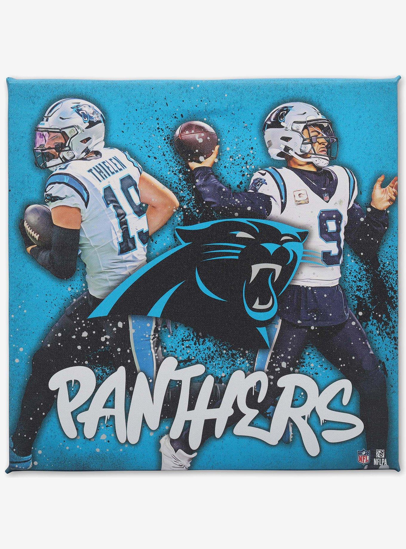 NFL Carolina Panthers Adam Thielen & Bryce Young Painterly Splash Canvas Wall Decor, , hi-res