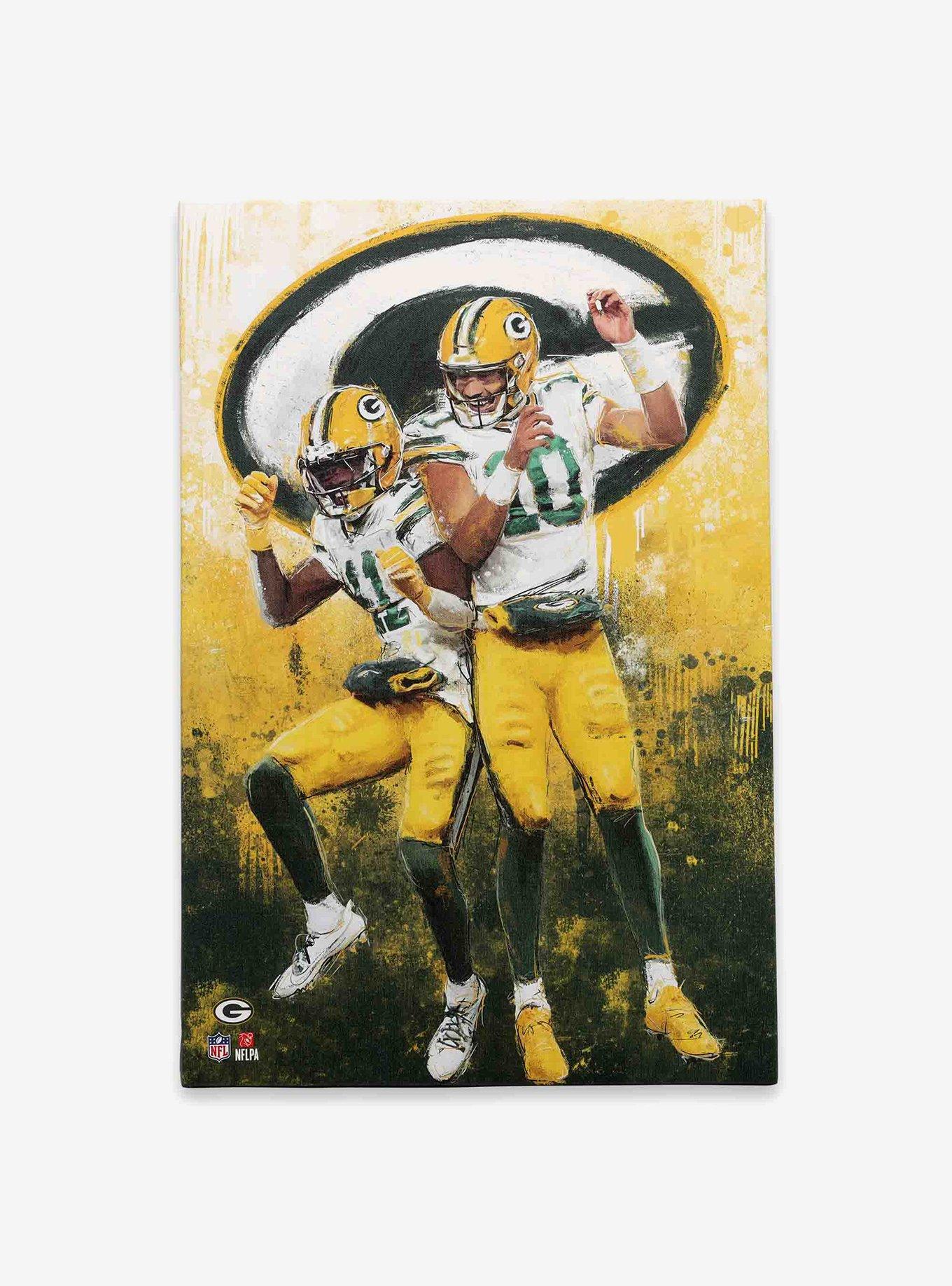 NFL Green Bay Packers Jayden Reed & Jordan Love Painterly Graffiti Canvas Wall Decor, , hi-res