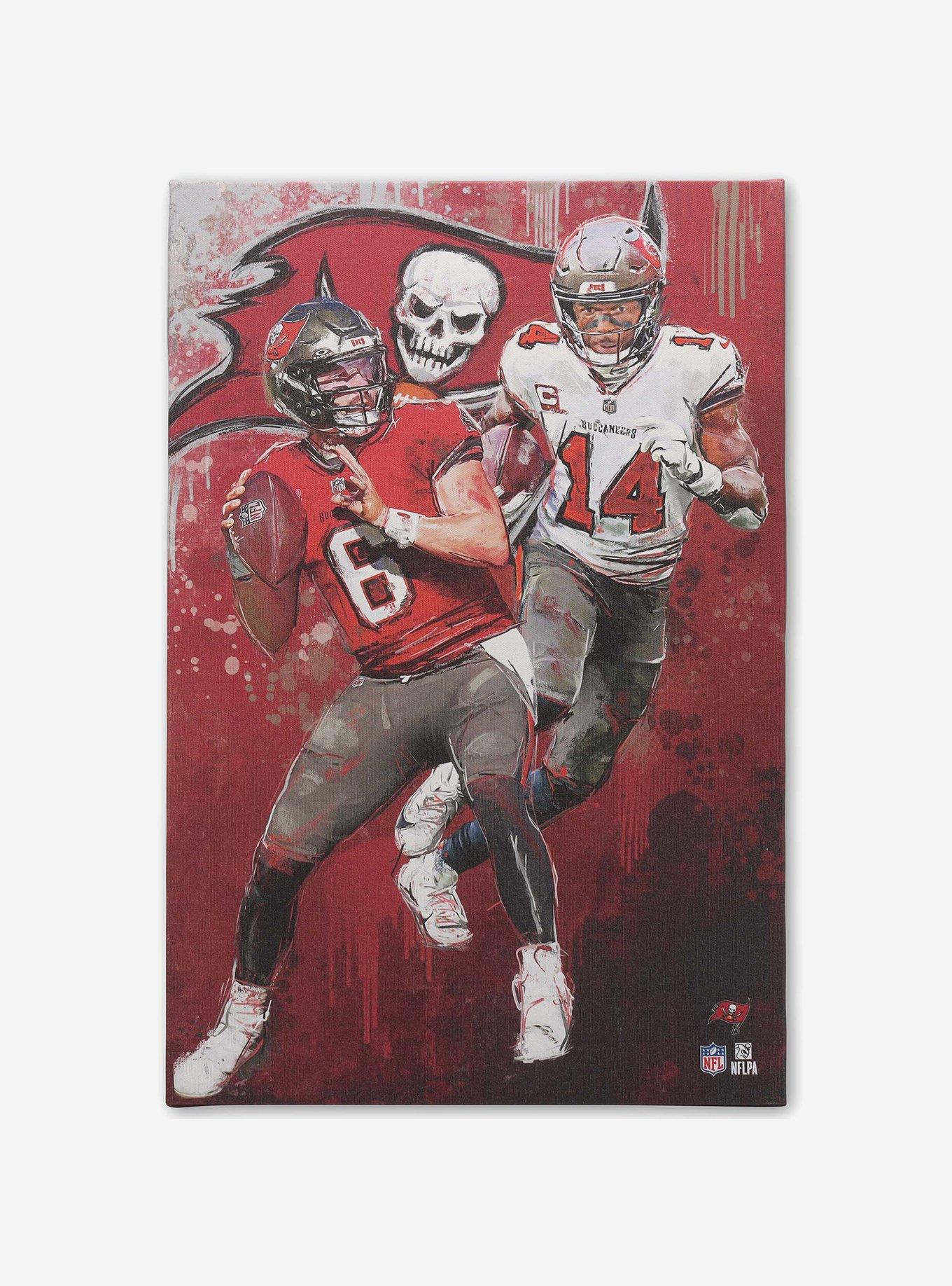 NFL Tampa Bay Buccaneers Baker Mayfield & Chris Godwin Painterly Graffiti Canvas Wall Decor, , hi-res