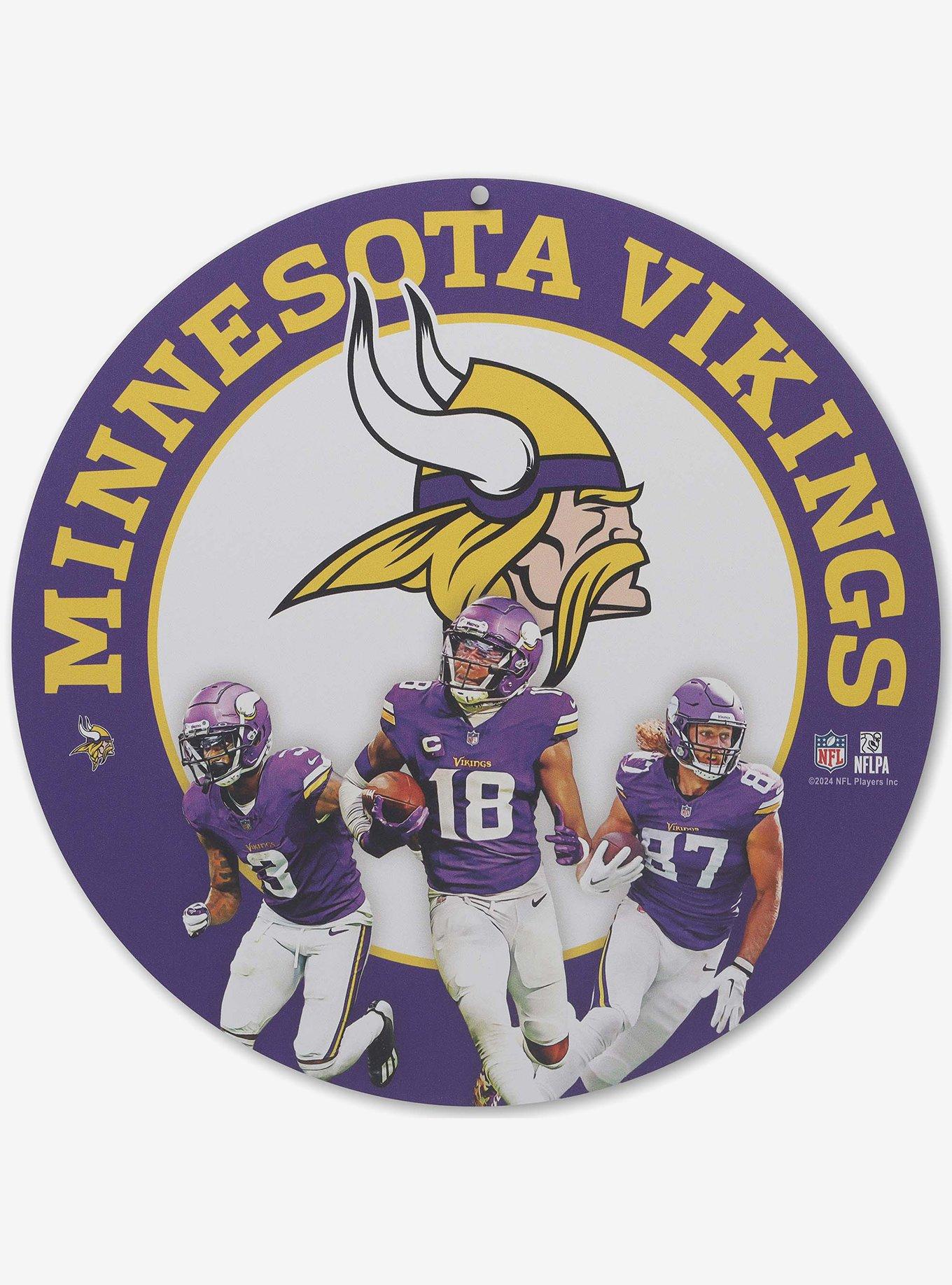 NFL Minnesota Vikings Gameday Round Metal Sign, , hi-res