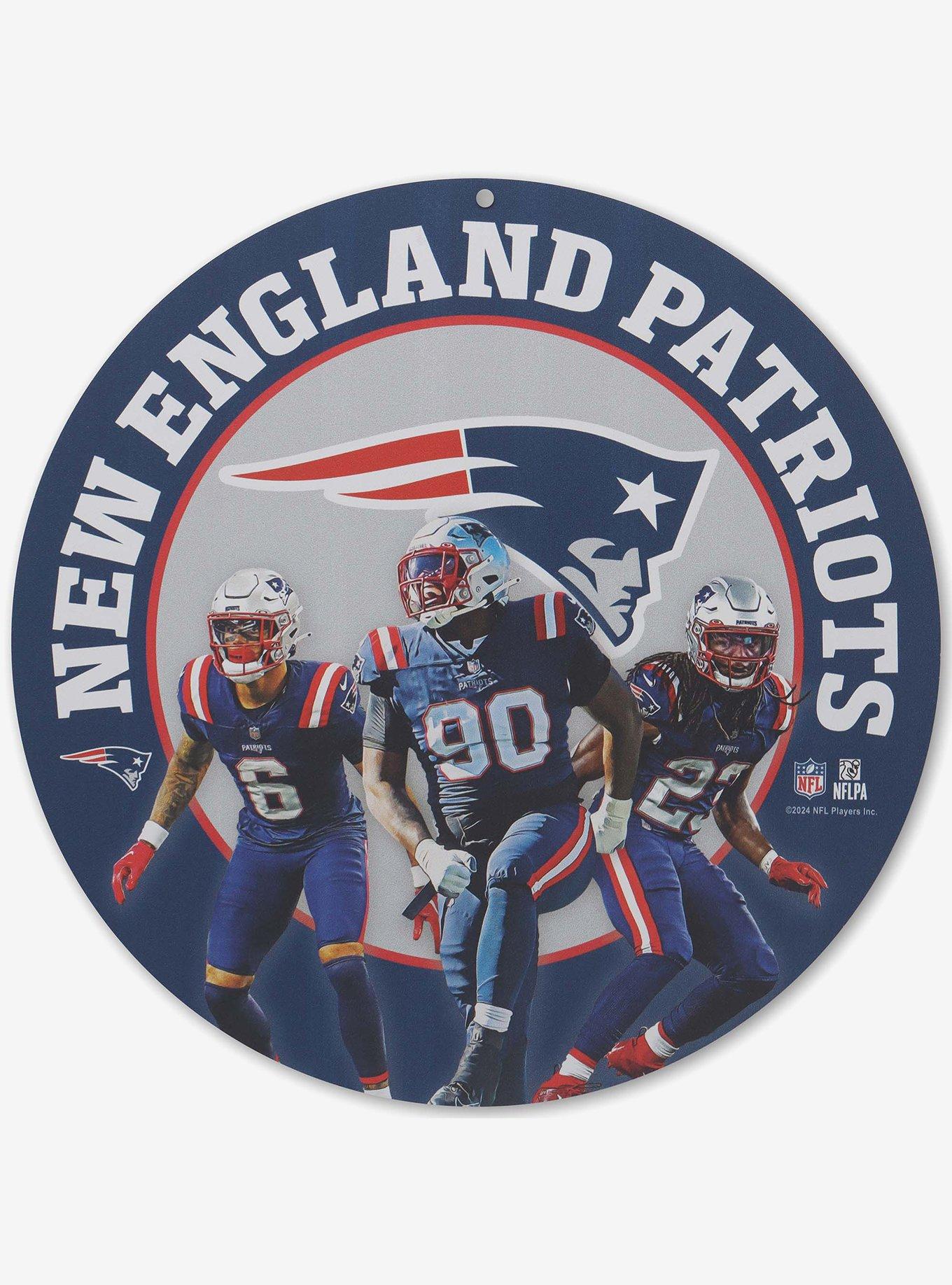 NFL New England Patriots Gameday Round Metal Sign, , hi-res
