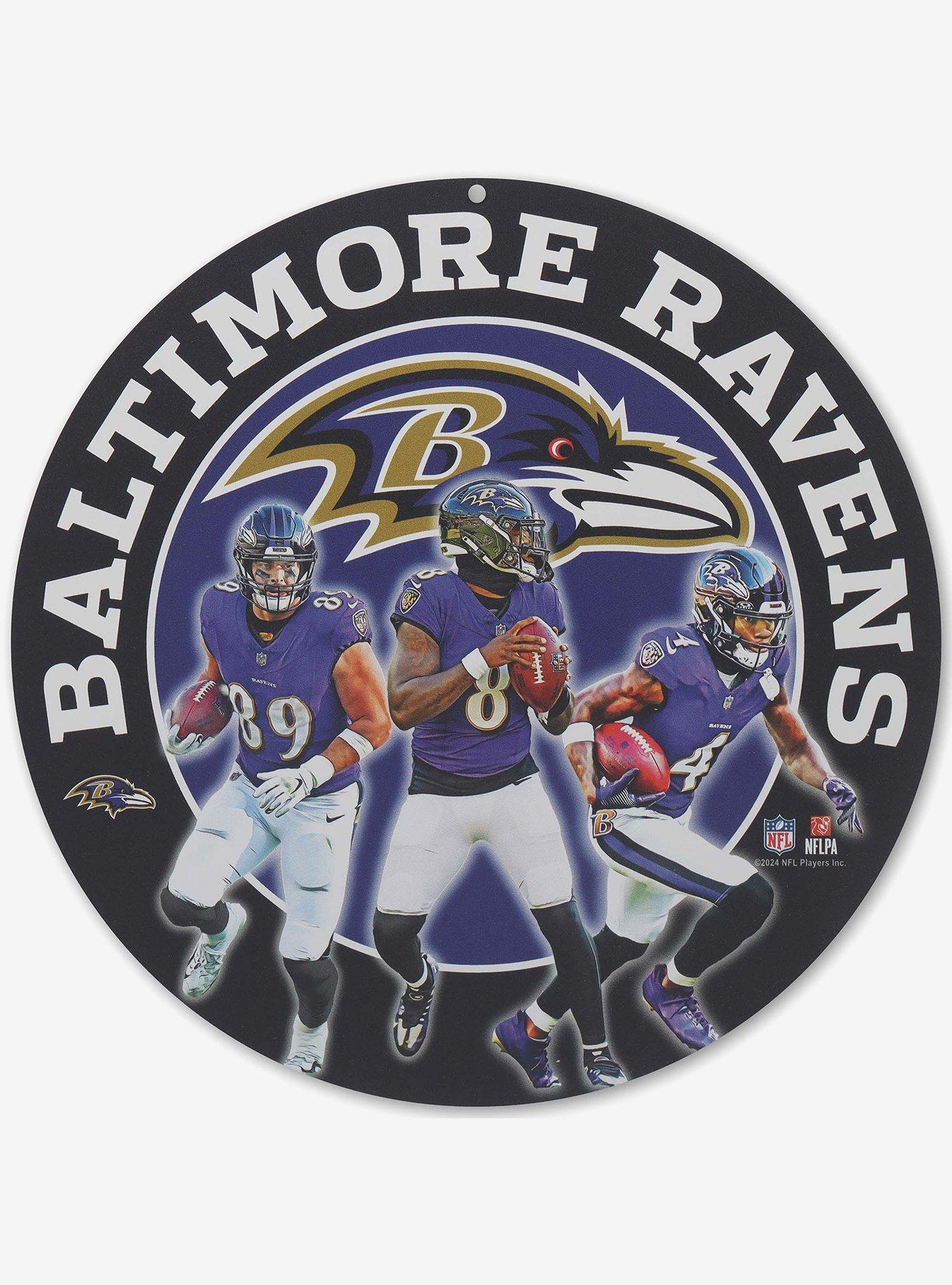 NFL Baltimore Ravens Gameday Round Metal Sign, , hi-res