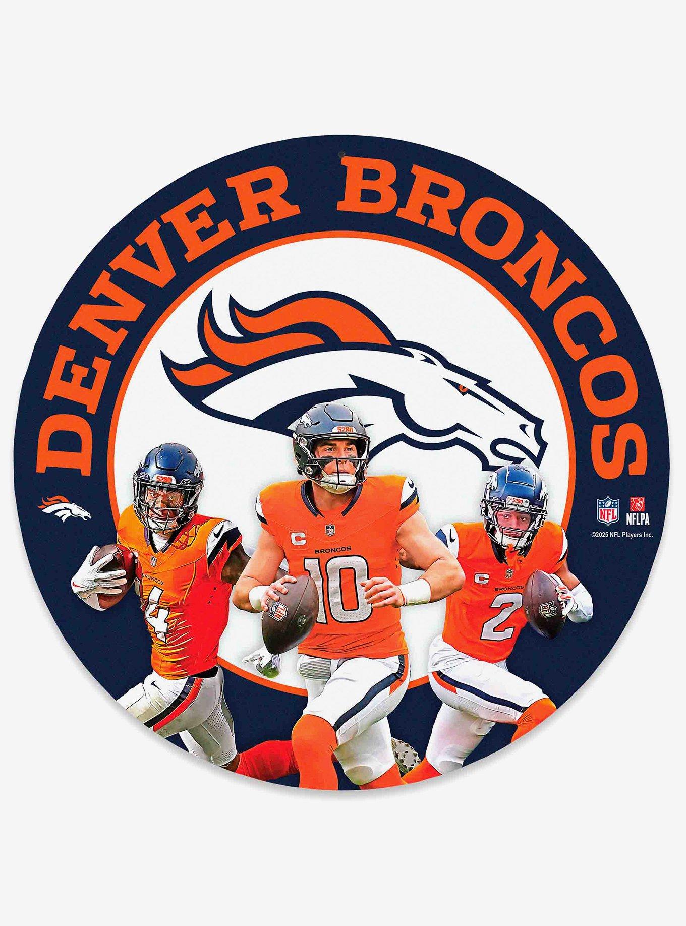 NFL Denver Broncos Round Wall Sign