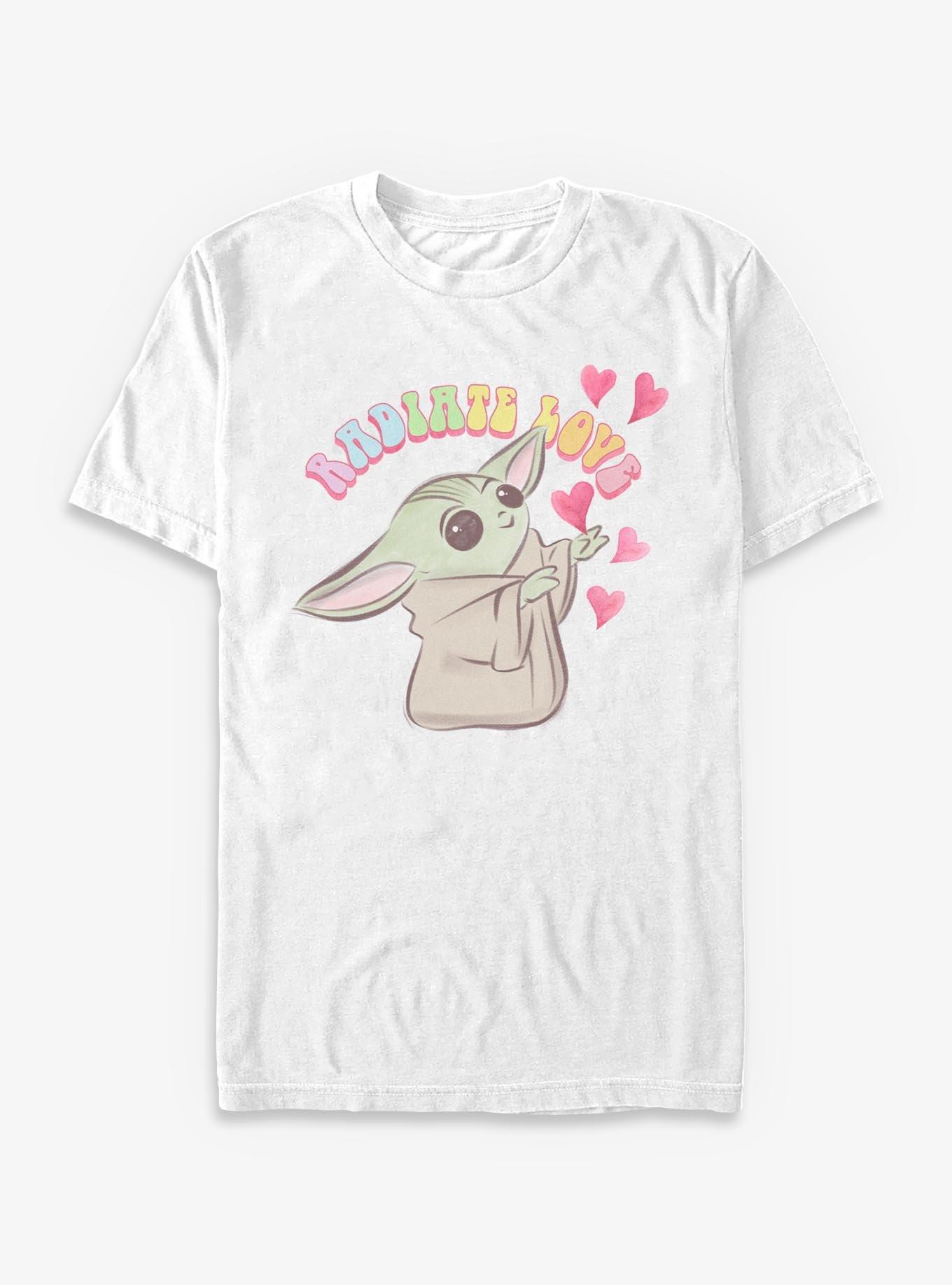 Star Wars The Mandalorian Grogu Radiate Love Hearts T-Shirt