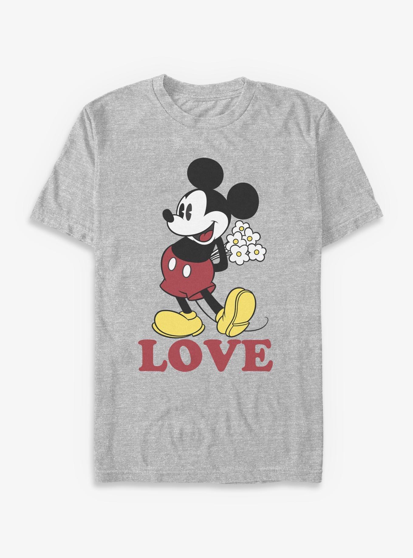 Disney Mickey Mouse Love Flowers T-Shirt, , hi-res