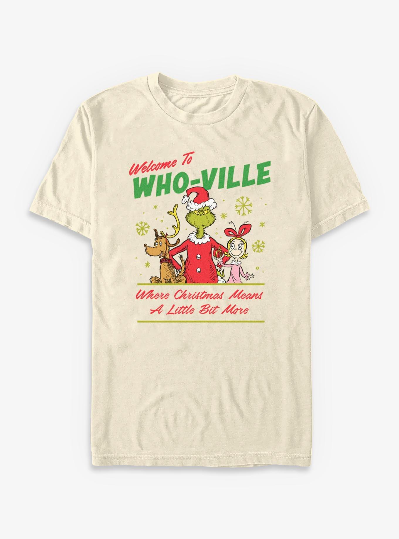 Dr. Seuss'S How The Grinch Stole Christmas Welcome To Whoville T-Shirt