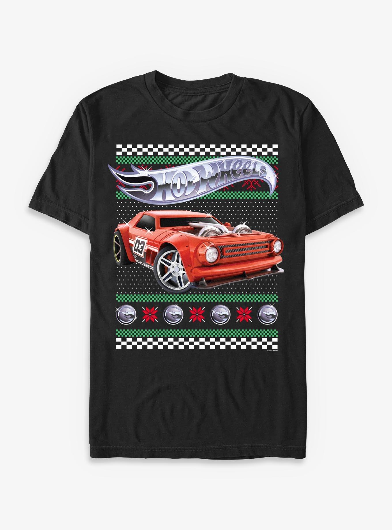 Hot Wheels Ugly Sweater Pattern T-Shirt