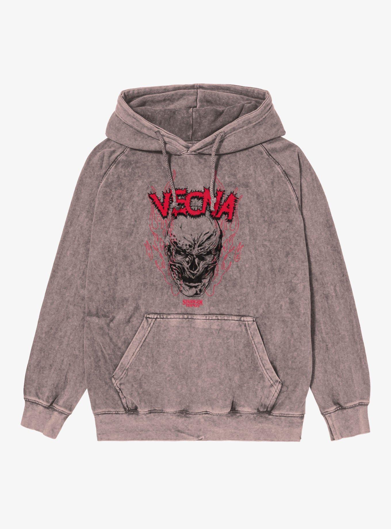 Stranger Things Vecna Flame Face Mineral Wash Hoodie Her Universe Exclusive, , hi-res