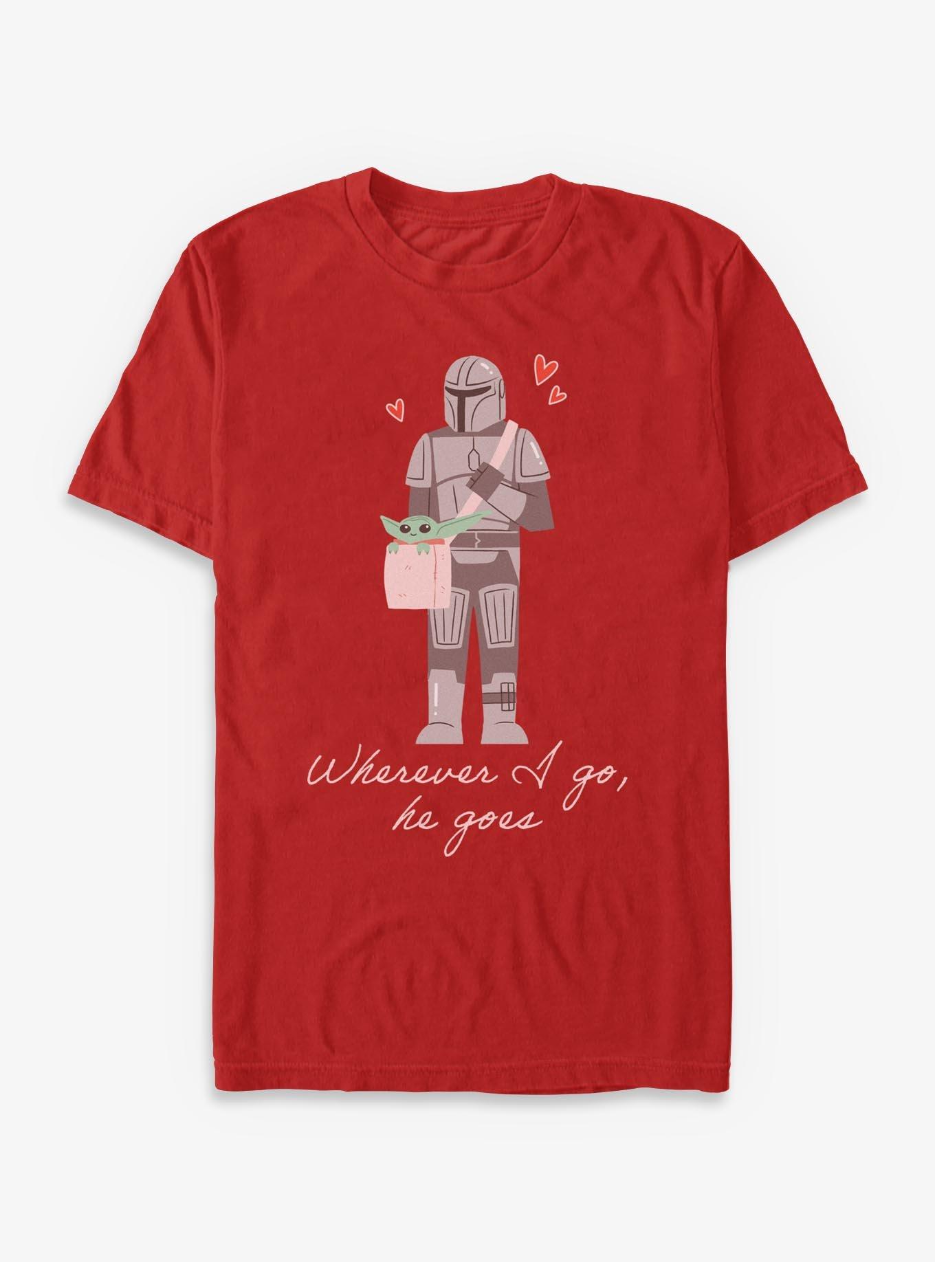 Star Wars The Mandalorian Wherever I Go He Goes T-Shirt, , hi-res