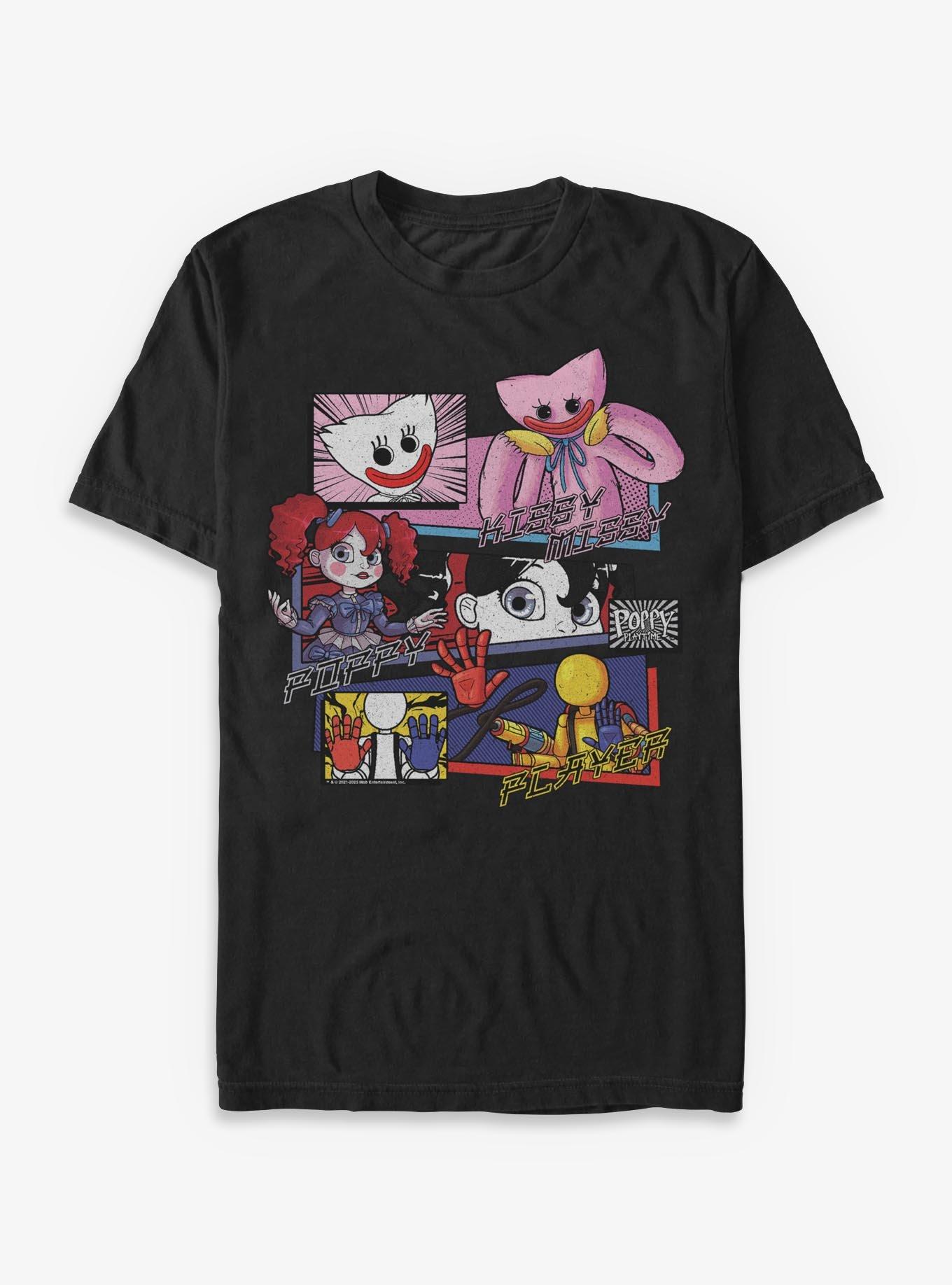 Poppy Playtime Friends Manga Panels T-Shirt, , hi-res