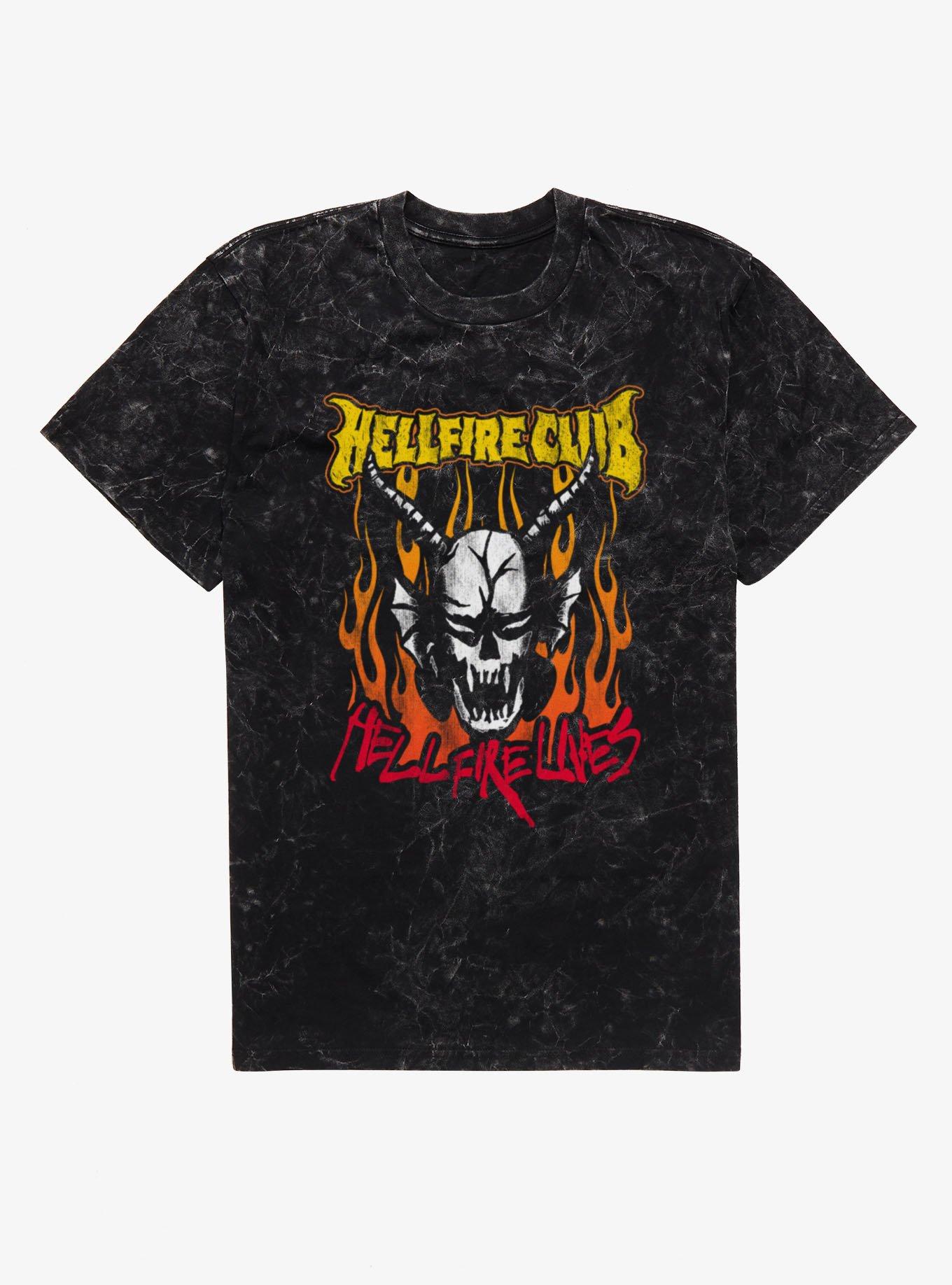 Stranger Things Hellfire Club Lives Flames T-Shirt