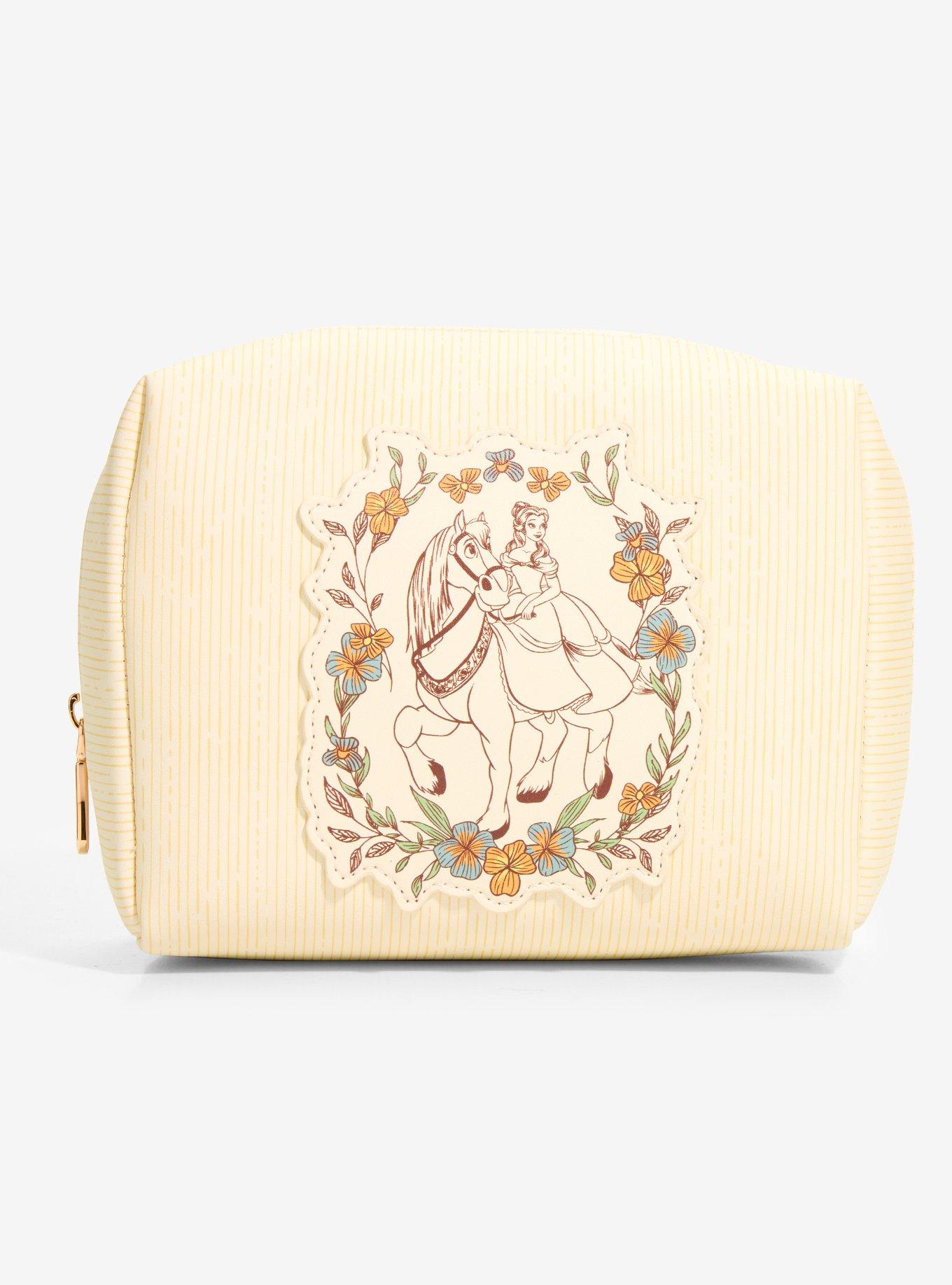 Disney Beauty and the Beast Belle & Philippe Cosmetic Bag &mdash; BoxLunch Exclusive, , hi-res