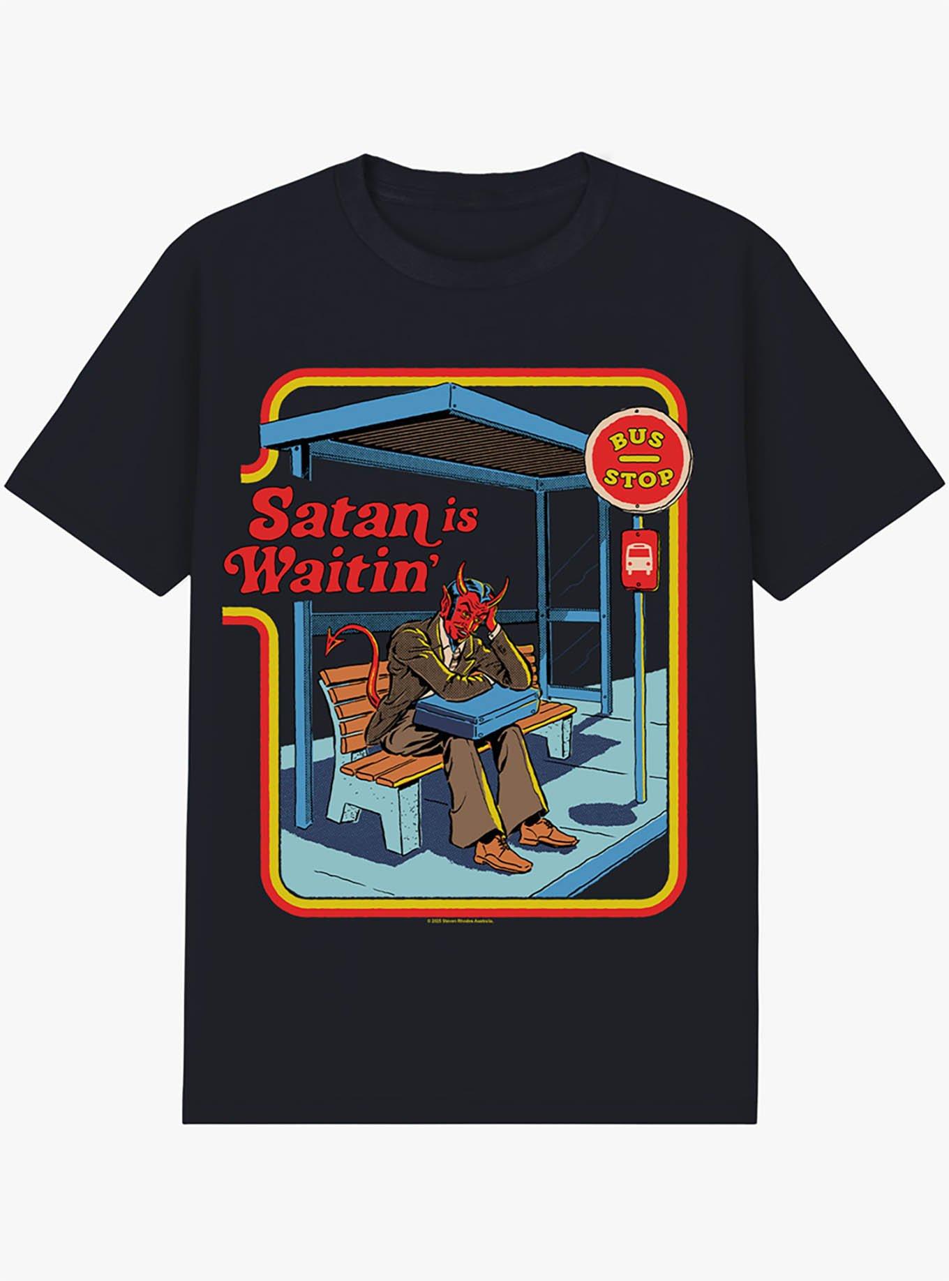 Steven Rhodes Satan is Waitin T-Shirt, , hi-res