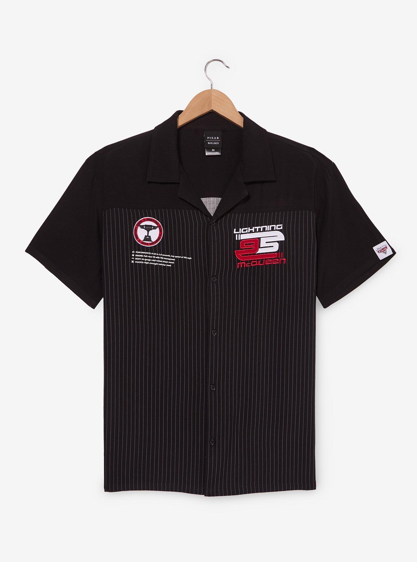 Disney Pixar Cars Lightning McQueen Striped Woven Button-Up - BoxLunch Exclusive