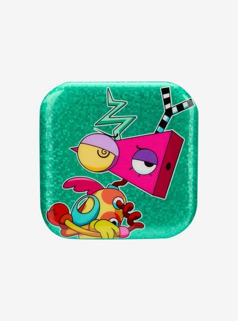The Amazing Digital Circus Zooble Glitter Square Button | Hot Topic